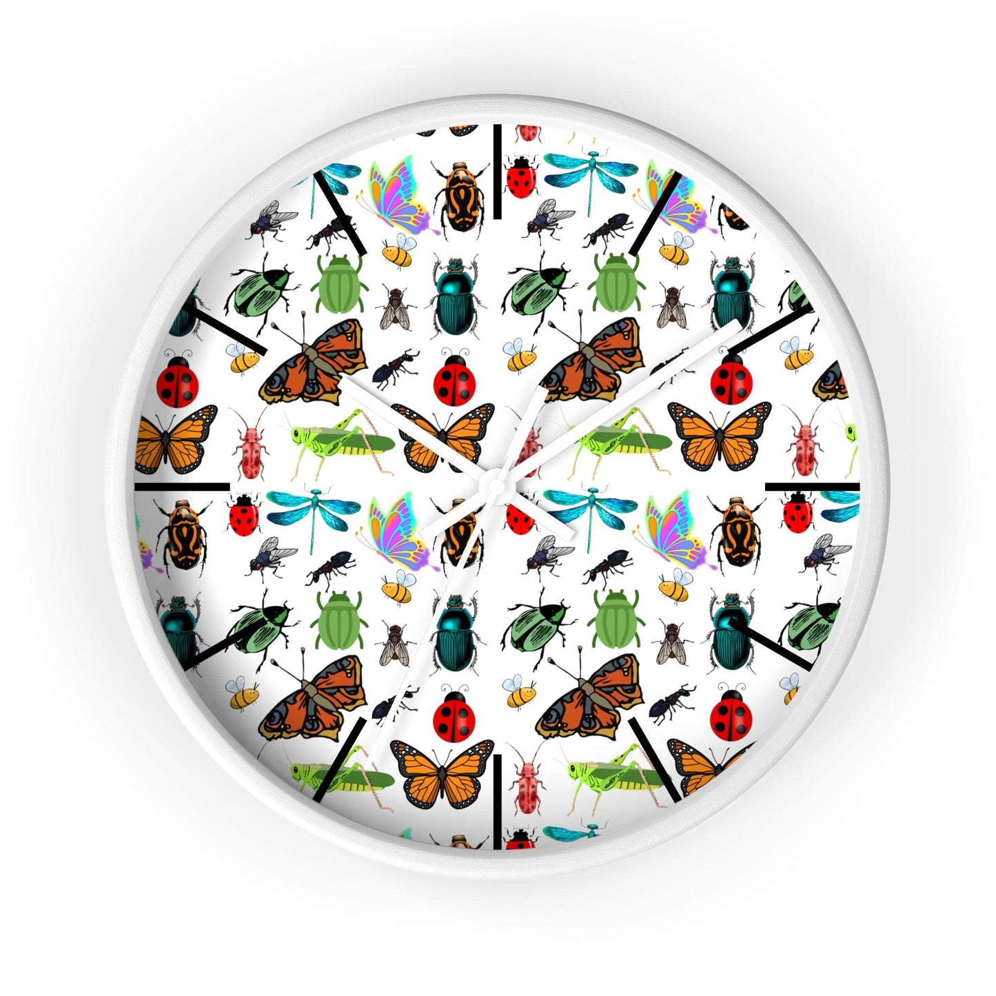 Bug Wall Clock Wall Clock Insects Wall Clock Home Decor Gift House Warming Gift - Unique Gift Farmhouse Clocks For Wall Living Room Bedroom - Giftsmojo