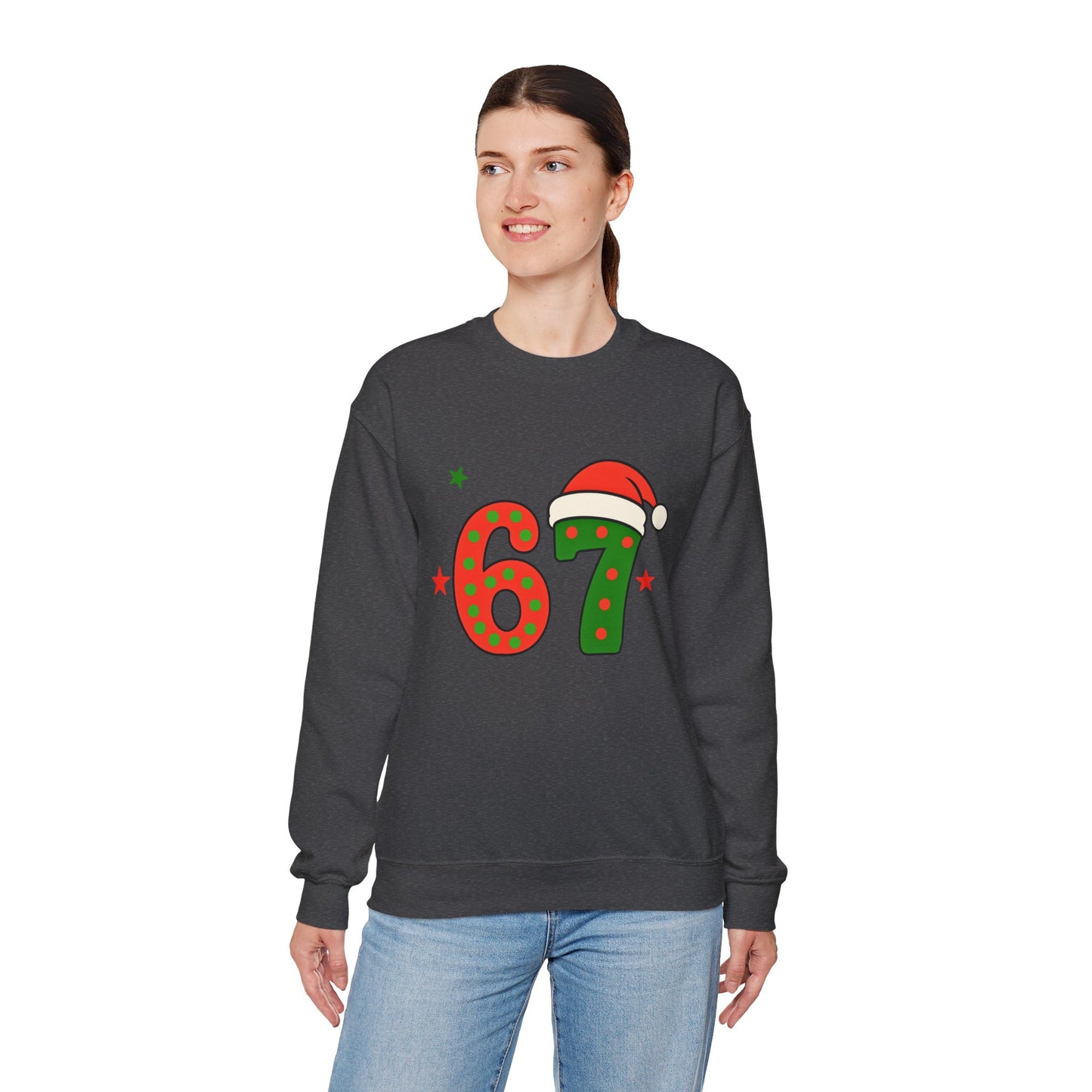 Funny Six Seven Santa Hat Sweatshirt