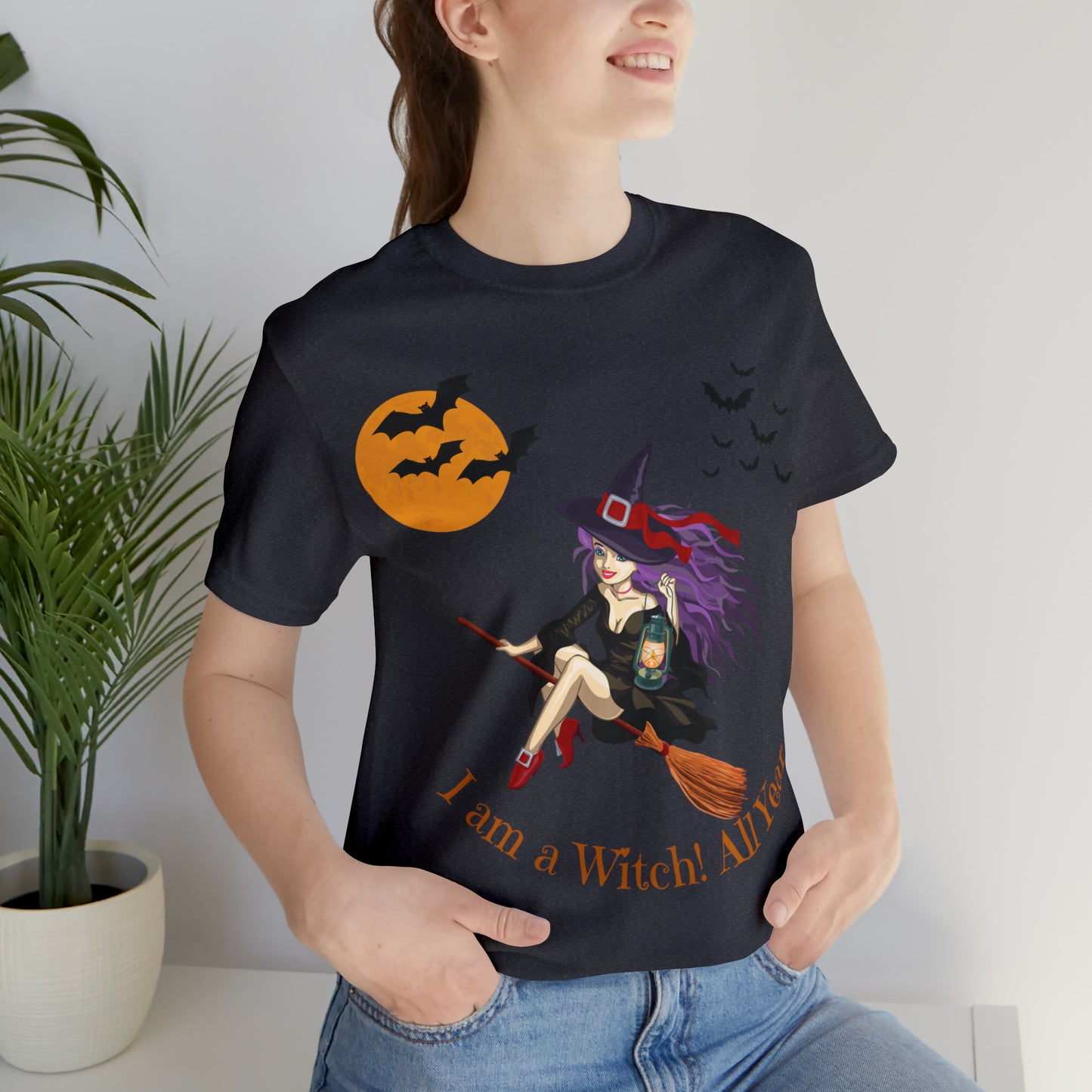 I am a witch All year Halloween Shirt,Vintage Witch Shirts Funny Witch Shirt Halloween Clothes Halloween Vibes Halloween Retro Halloween Outfit