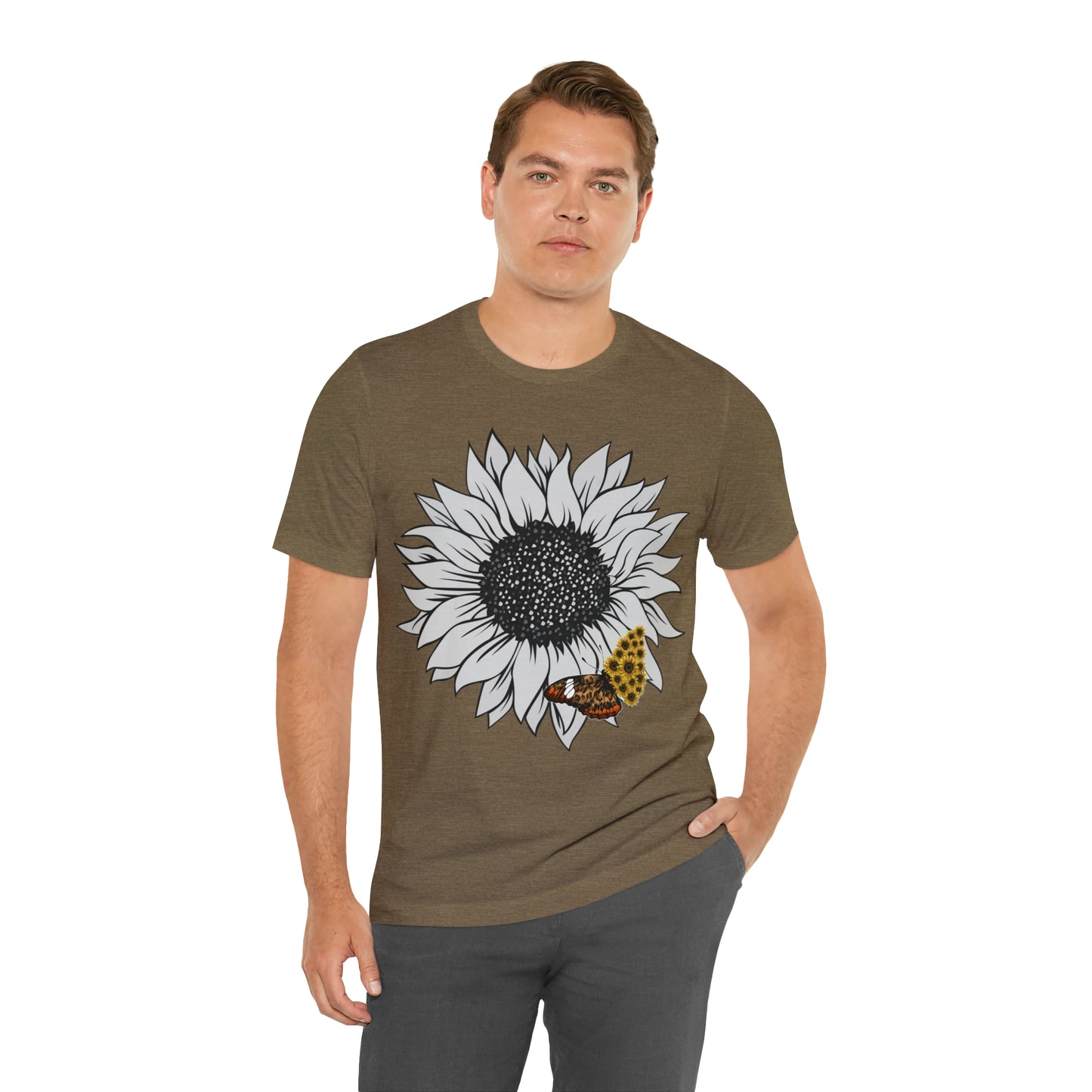 Flower Shirt, Sunflower Shirt, Floral Tee Shirt, Garden Shirt, Womens Fall Summer Shirt Sunshine Tee, Gift for Gardener, Nature love shirt