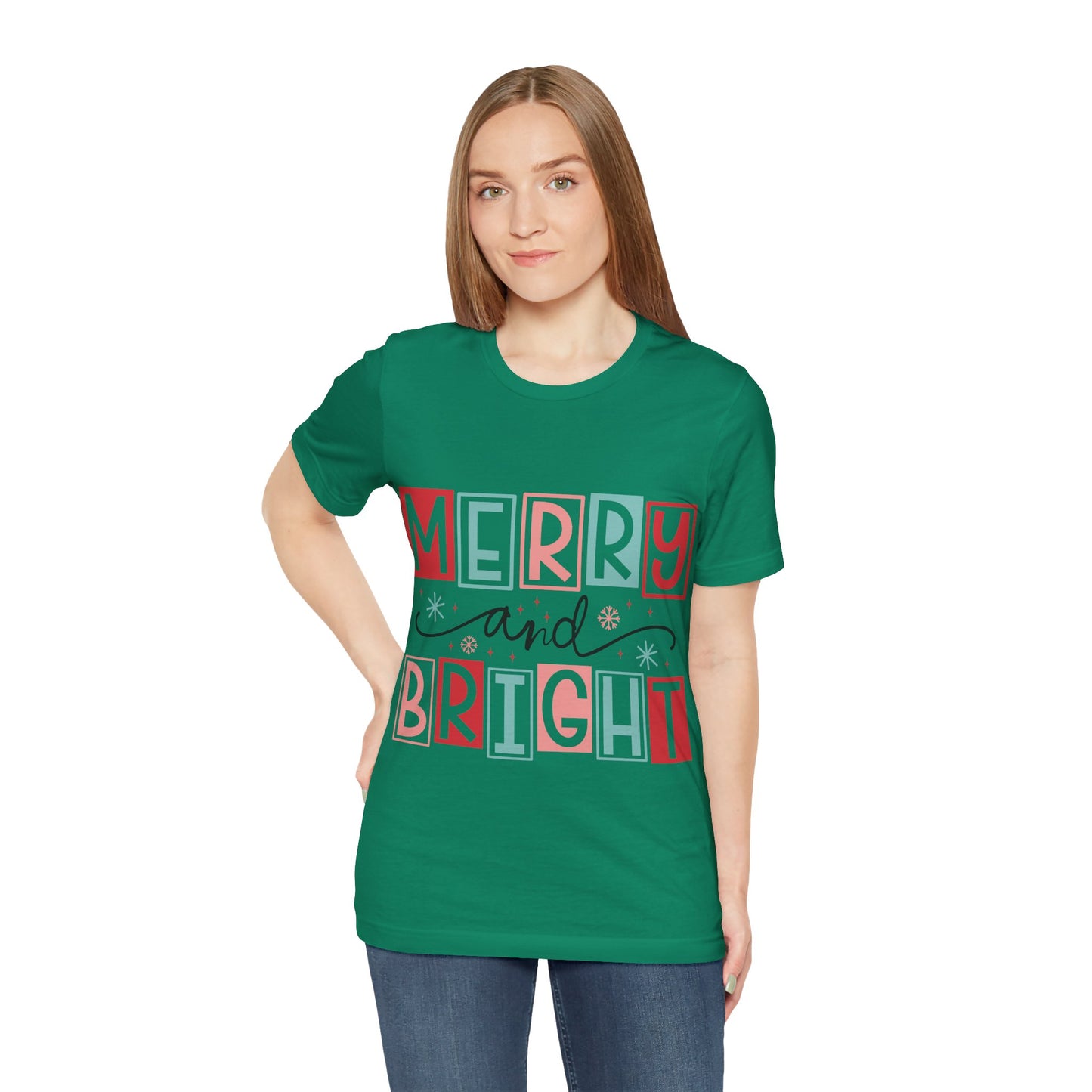 Merry and Bright Tee Christmas Tshirt