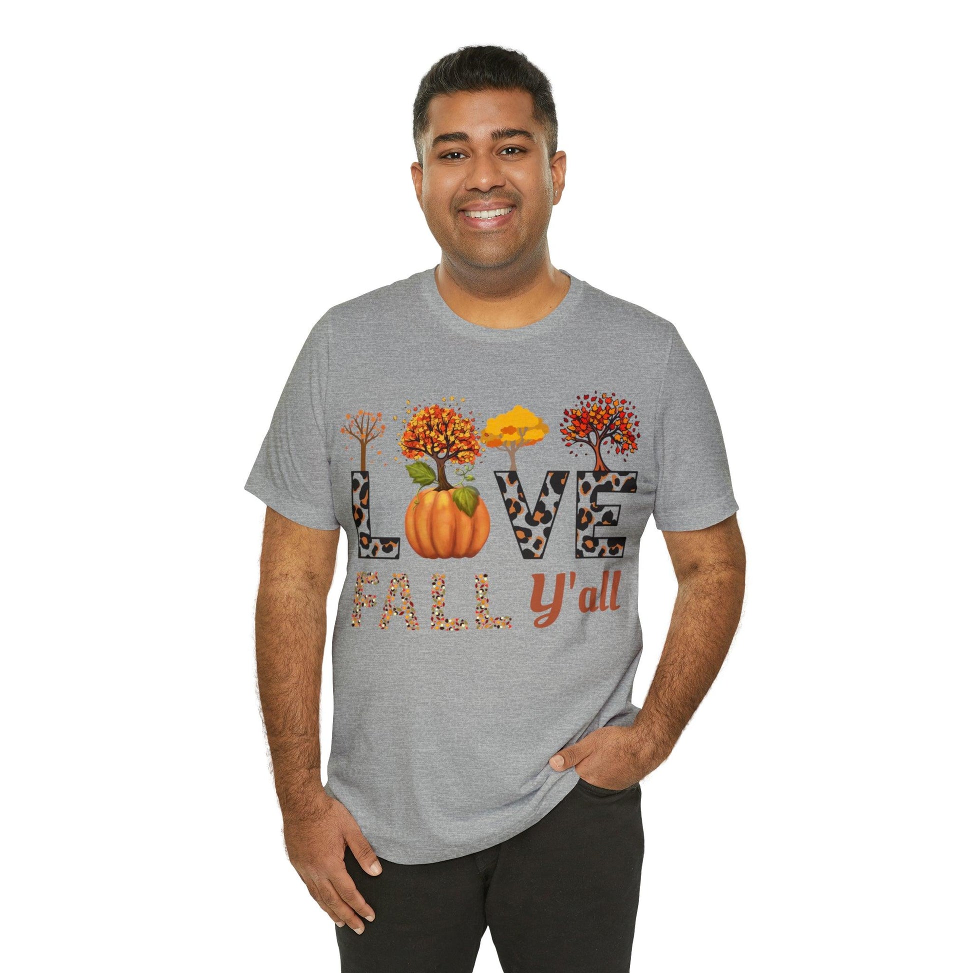 Leopard Print Love Fall Y'all, Fall shirt, Fall lover gift - Giftsmojo