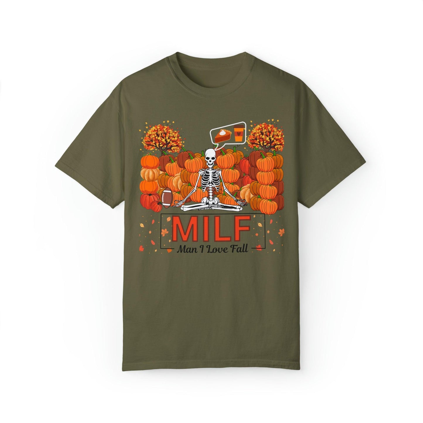 MILF Man I love Fall Gift for Fall Funny Fall Shirts Gift Pumpkin Comfort Colors Shirt - Giftsmojo