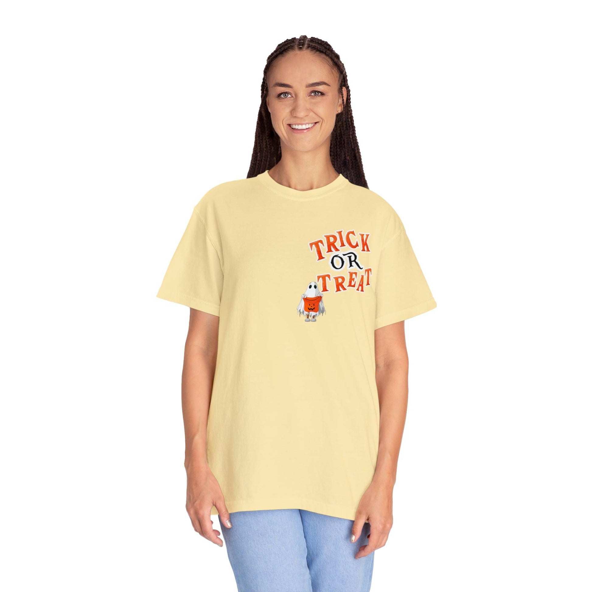 Retro Halloween Tshirt, Trick or Treat Shirt Vintage Shirt Halloween Shirt Cute Spooky Shirt, Halloween Gift Halloween T-shirt - Giftsmojo