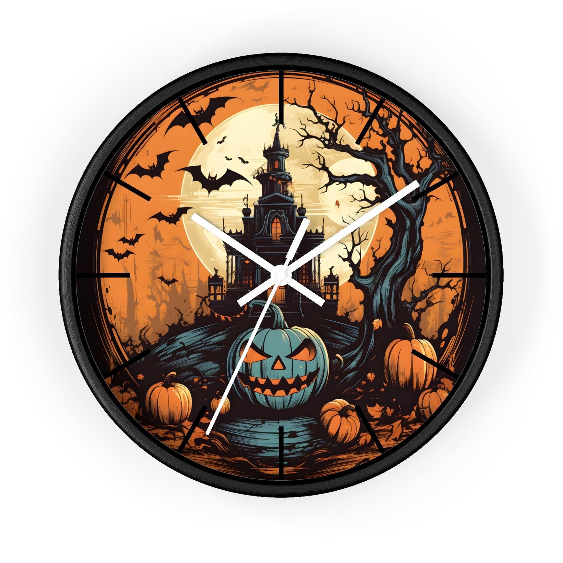 Halloween Ghost Wall Clock Halloween Wall Clocks Halloween Clock Fall Clock Halloween Decor - Giftsmojo