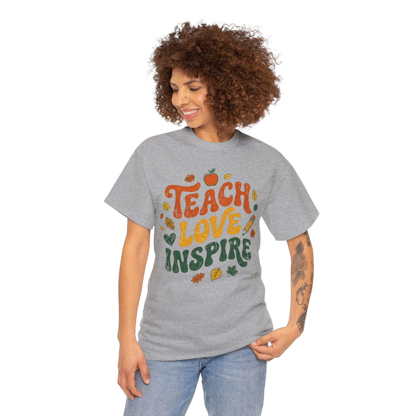 Teach Love Inspire T-Shirt — Fall Teacher Appreciation Tee