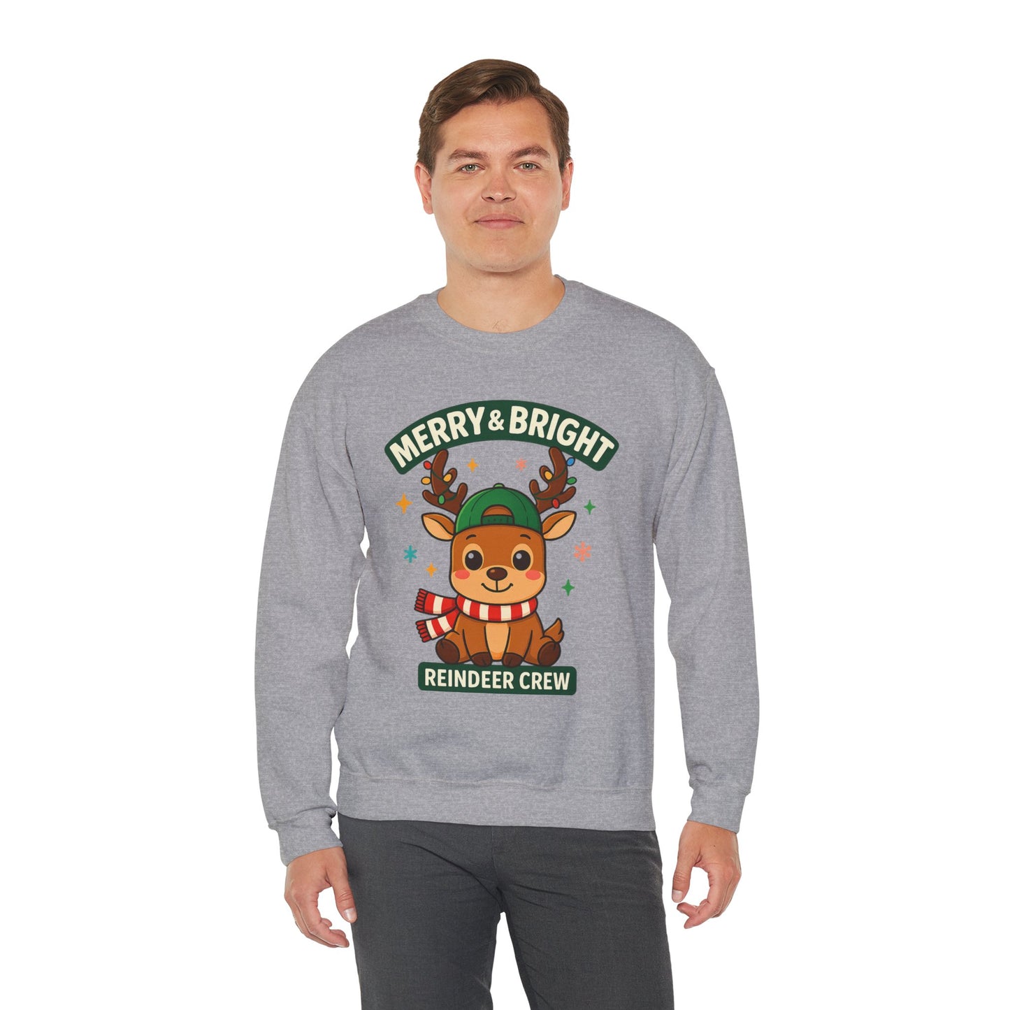 Reindeer With Scarf Christmas Sweatshirt – GiftsMojo