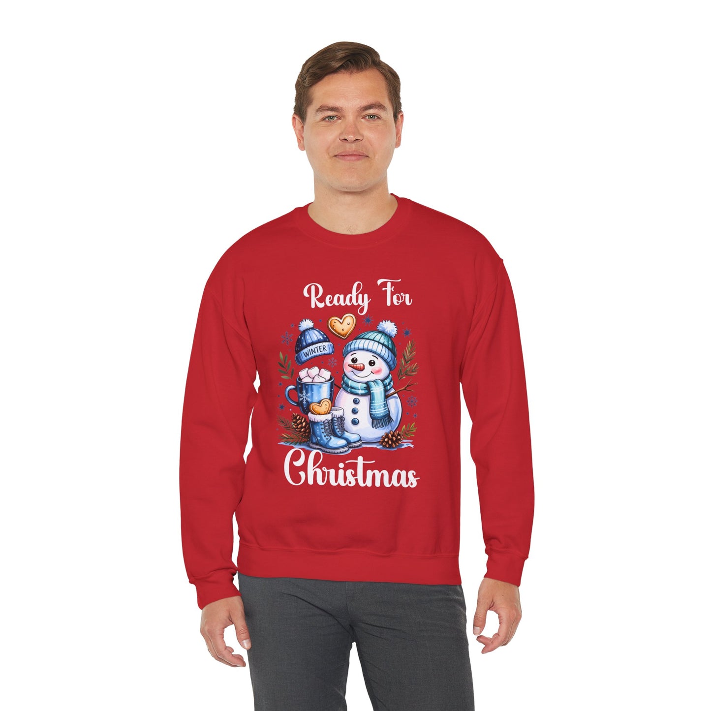 Snowman Christmas Crewneck Sweatshirt - Ready for Christmas