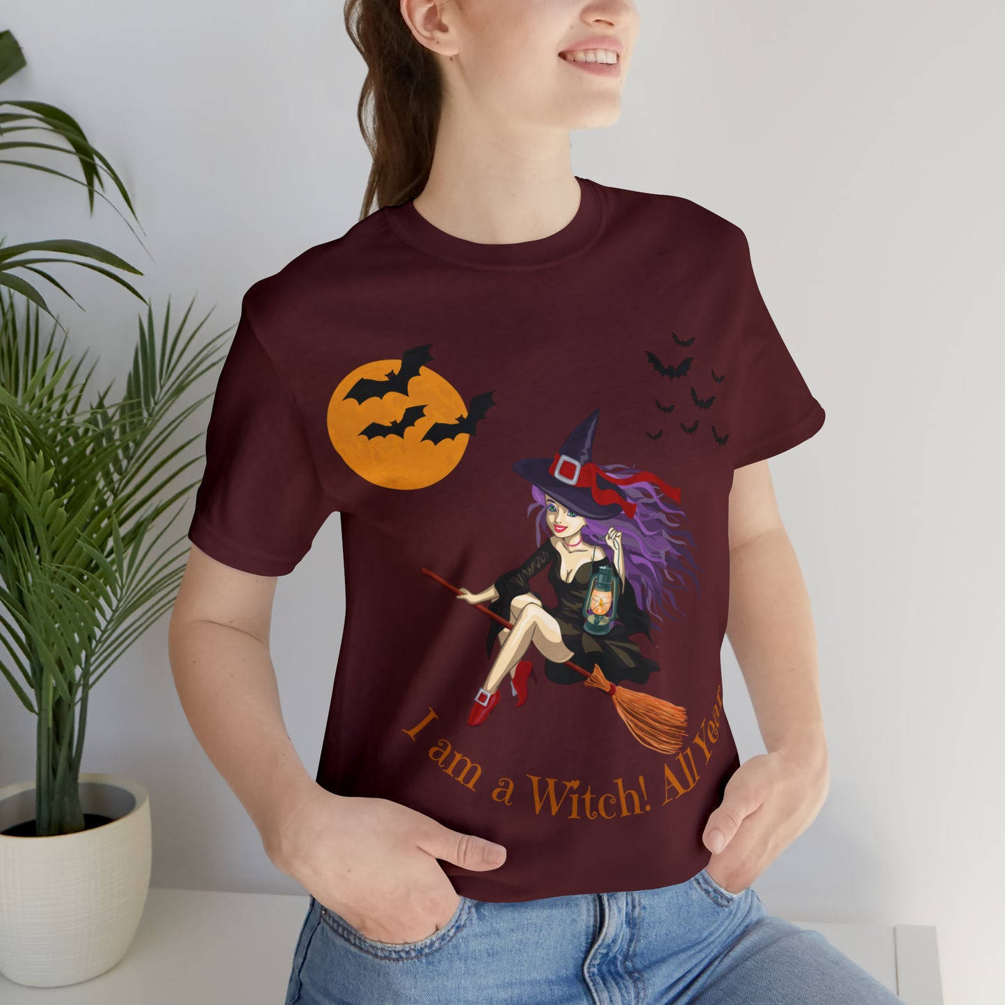 I am a witch All year Halloween Shirt,Vintage Witch Shirts Funny Witch Shirt Halloween Clothes Halloween Vibes Halloween Retro Halloween Outfit