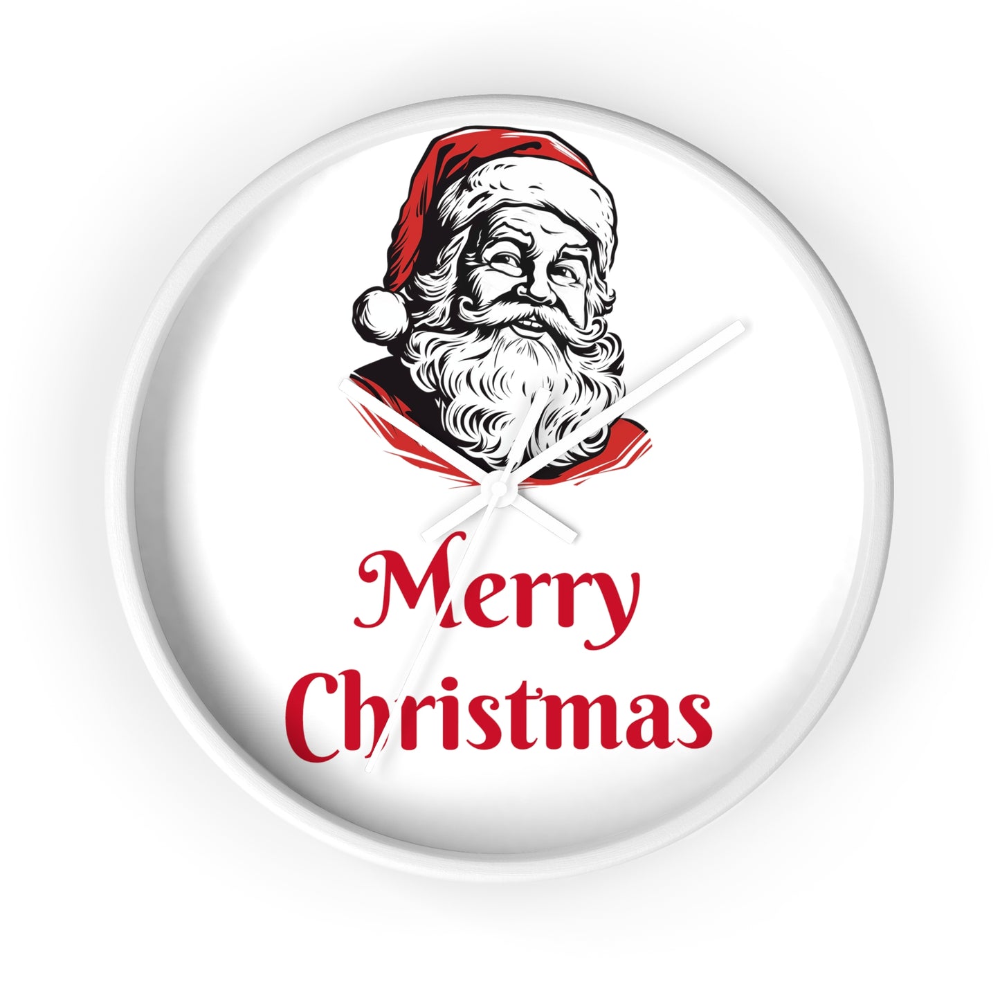 Santa Christmas Wall Clock - Festive Xmas Decor Family Gift Idea