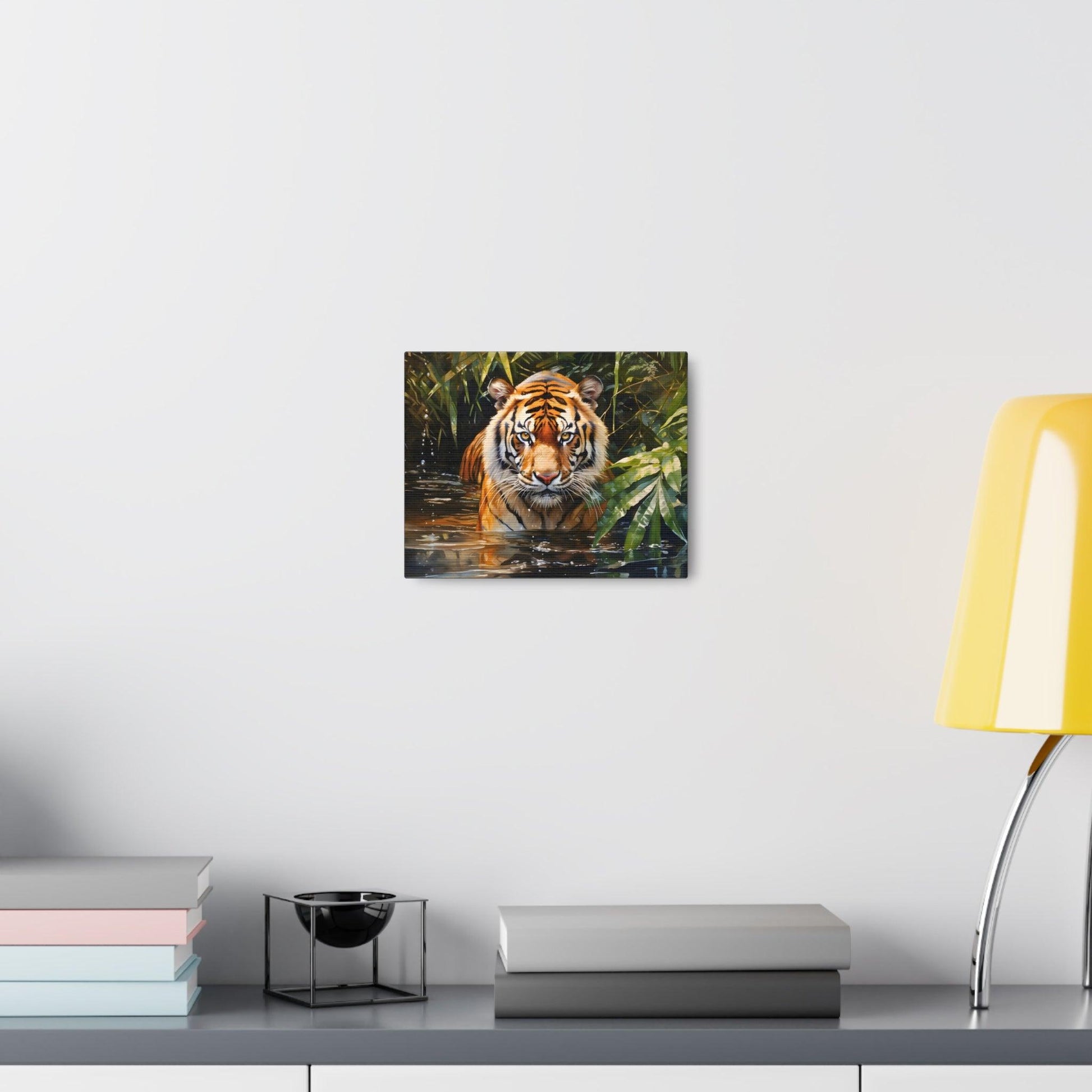 Watercolor Tiger In Nature Art Canvas Gallery Wraps Tiger Print Large Canvas Art Animal Wall Art minimalist Wall Art Lover Gift - Giftsmojo