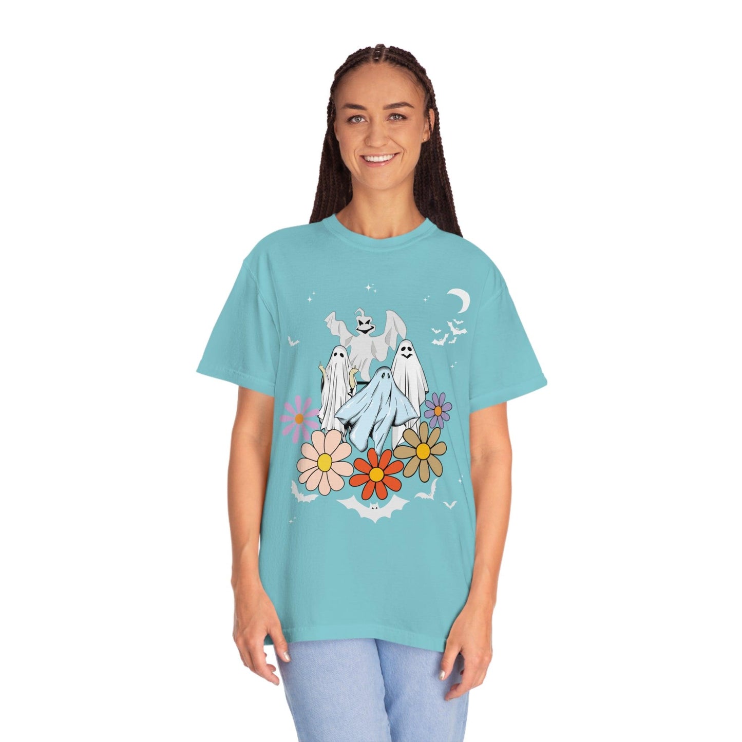 Retro Halloween Tshirt, Trick or Treat shirt, Vintage Shirt Halloween Shirt, floral Ghost Shirt