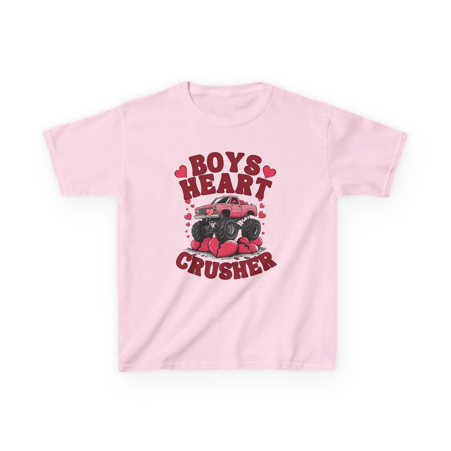 Boys Heart Crusher' Monster Truck Unisex Tee - Fun Graphic T-Shirt for Kids and Teens