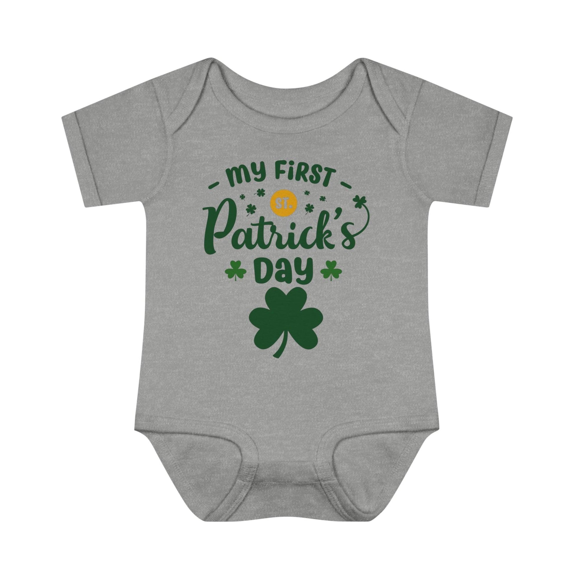 My first St Patrick's day baby onesie Infant Baby Rib Bodysuit - Giftsmojo