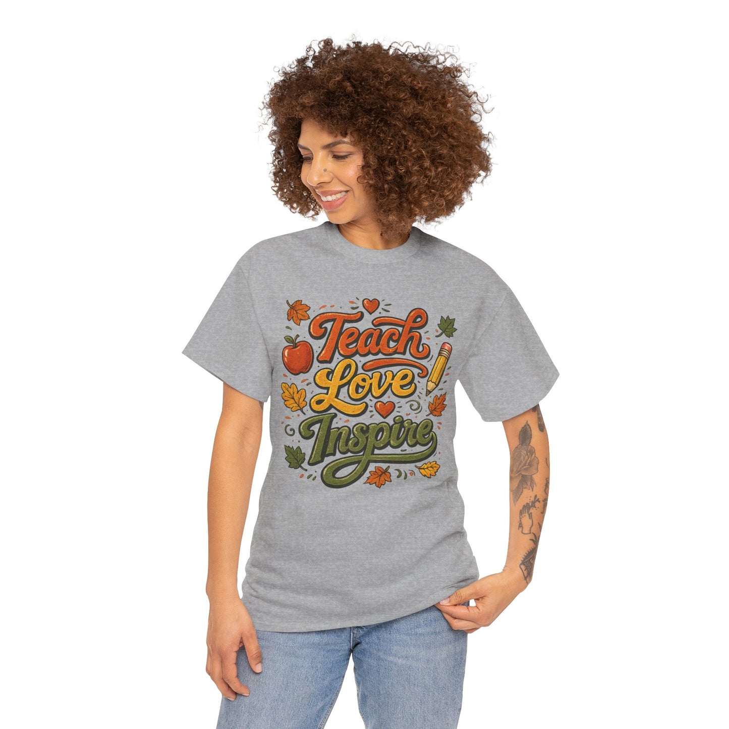 Teach Love Inspire T‑Shirt — Autumn Teacher Appreciation Tee
