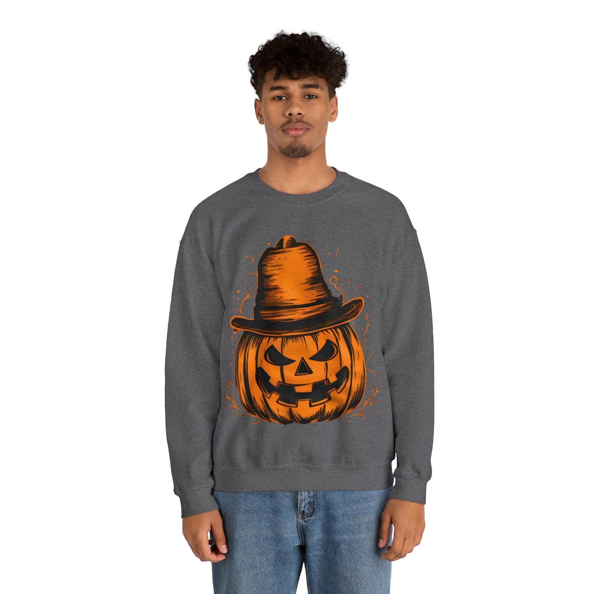 Scary Jack O Lantern Retro Halloween Sweatshirt: A Spooky Classic - Giftsmojo