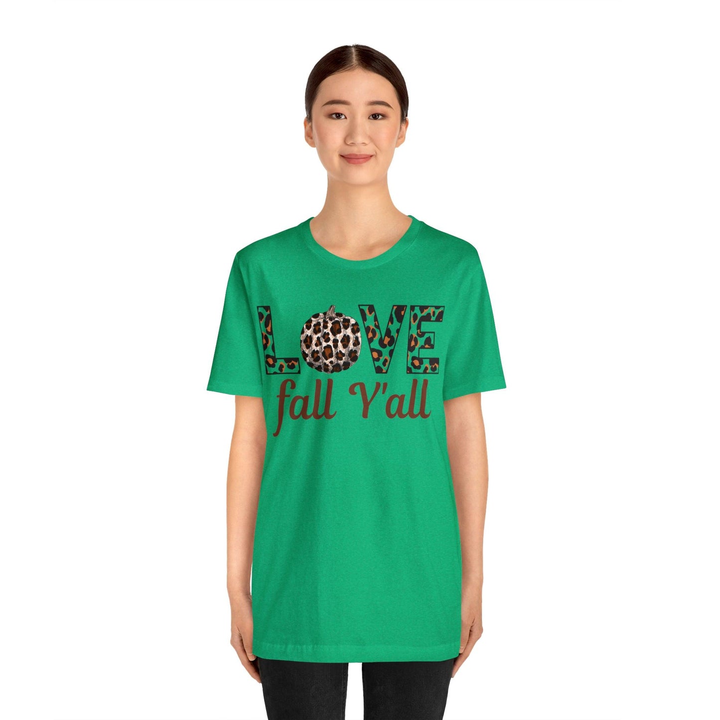 Leopard Print Love Fall Y'all Love Fall shirt Fall lover gift - Giftsmojo