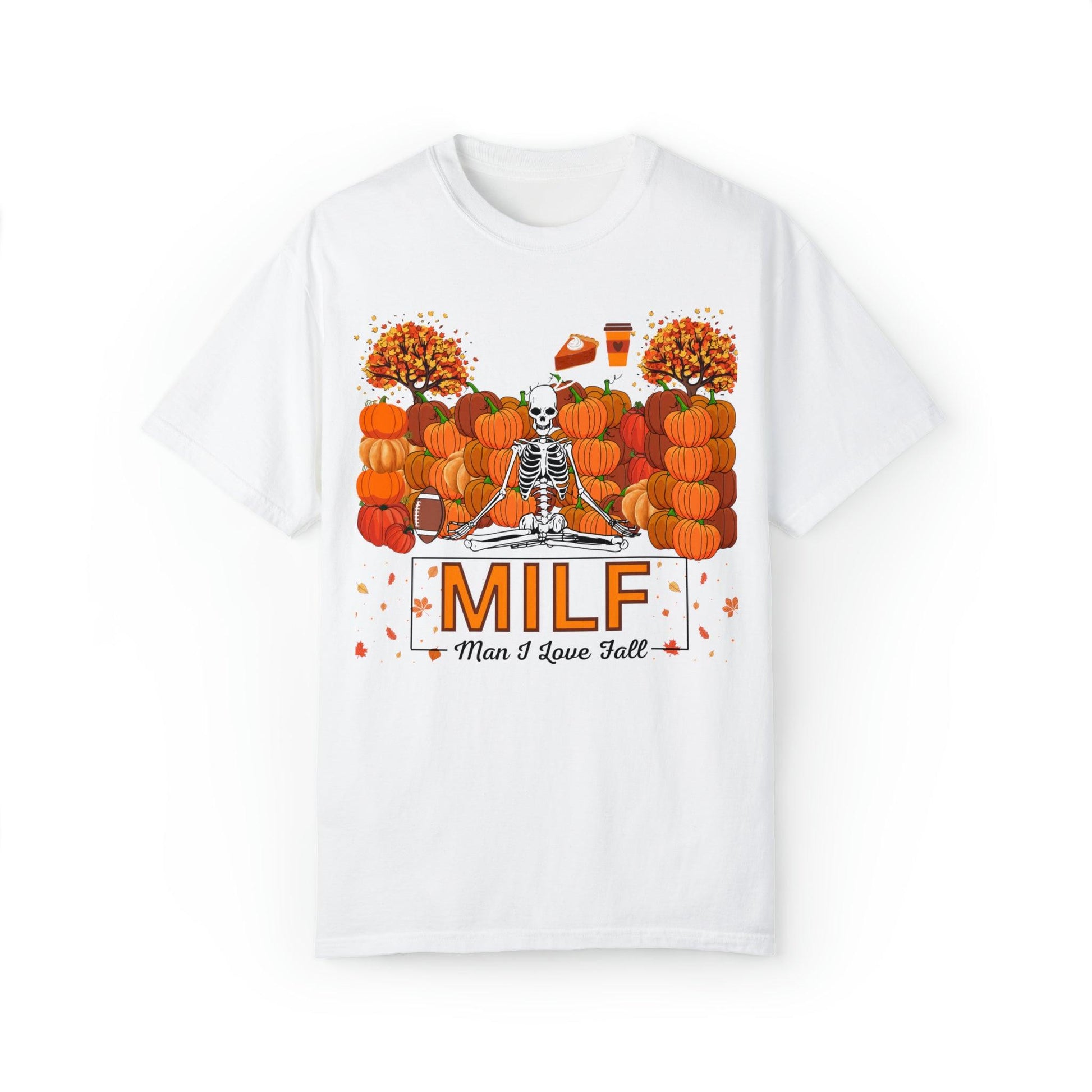 MILF Man I love Fall Gift for Fall Funny Fall Shirts Gift Pumpkin Comfort Colors Shirt - Giftsmojo