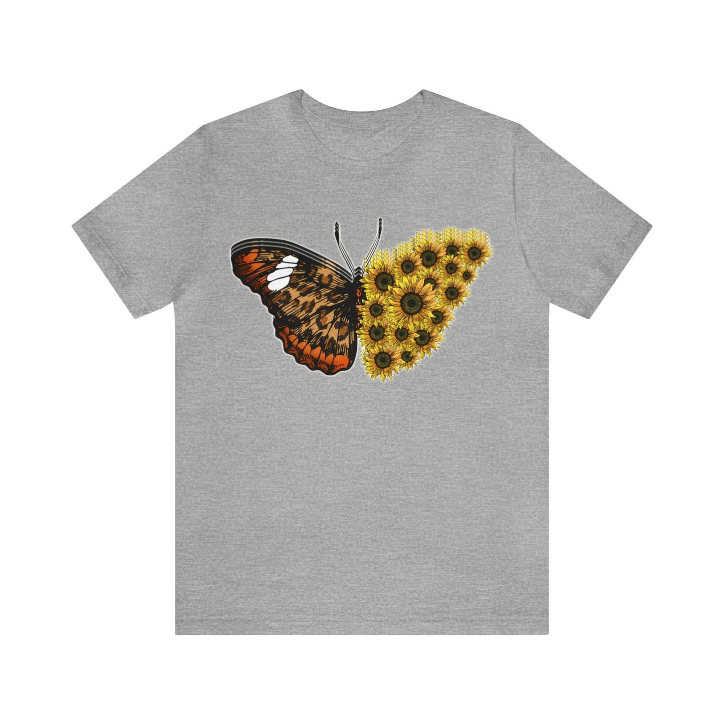 Butterfly Shirt, Sunflower Shirt, Insect Shirt Nature love T shirtFloral Tee Shirt, Flower Shirt, Garden Shirt, Womens Fall Summer shirt