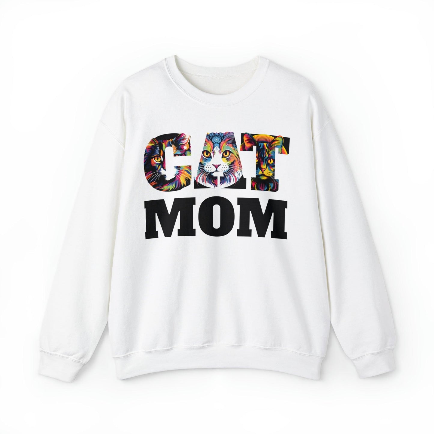 Cat Mom Sweatshirt Cat Sweatshirt Cat Crewneck Sweatshirt Cat Mom Gift Cat Lover Gift Cat Mama Shirt Cat Lover Sweater Animal Lover Gift - Giftsmojo