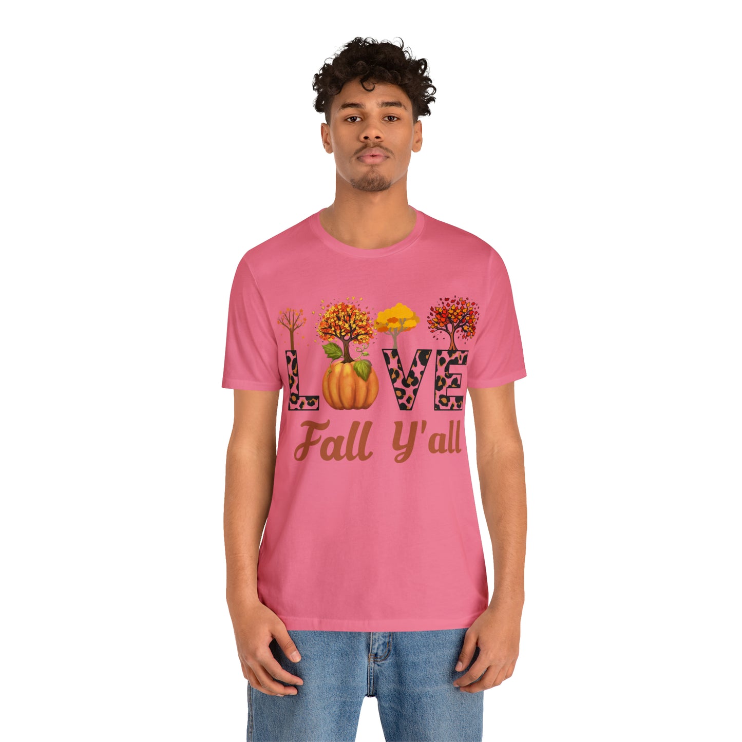 Leopard Print Love Fall Y'all, Fall shirt, Fall lover gift, Nature lover gift.