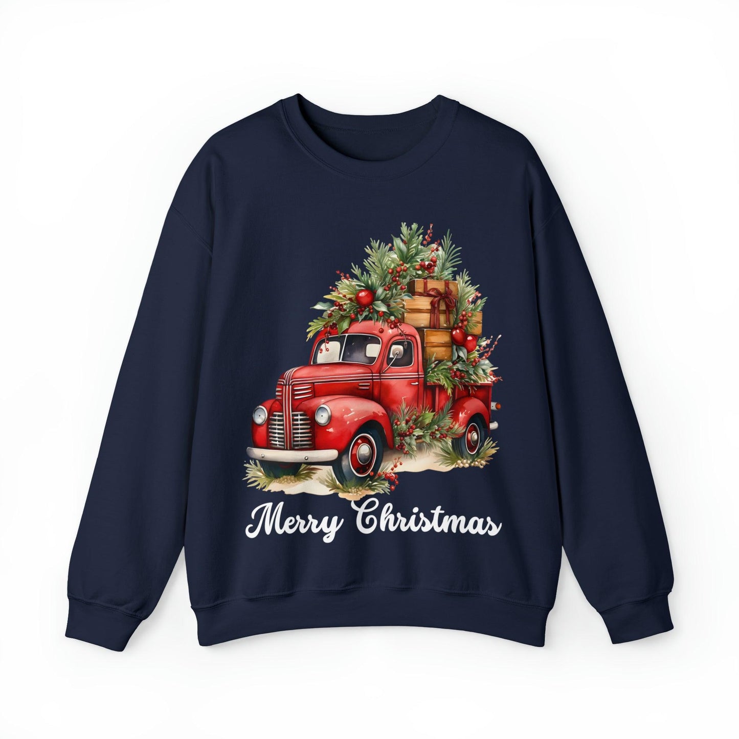 Christmas Tree Truck Sweatshirt Christmas Tree Sweatshirt Christmas Sweater Tree Truck Shirt Christmas Sweatshirt Tree Sweat Pine Tree - Giftsmojo