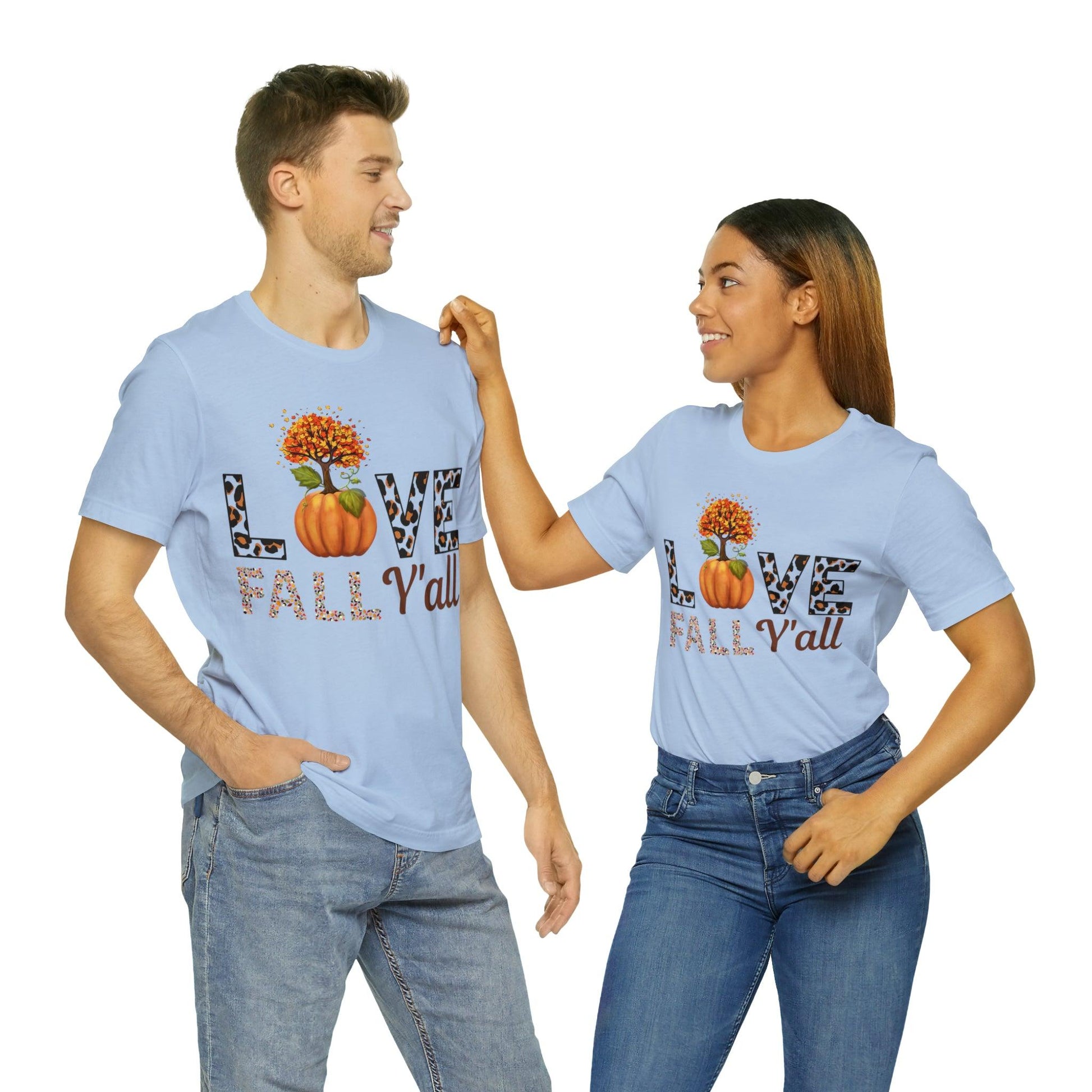 Leopard Print Love Fall Y'all shirt, Autumn Shirt, Fall shirt, Fall Gift - Giftsmojo