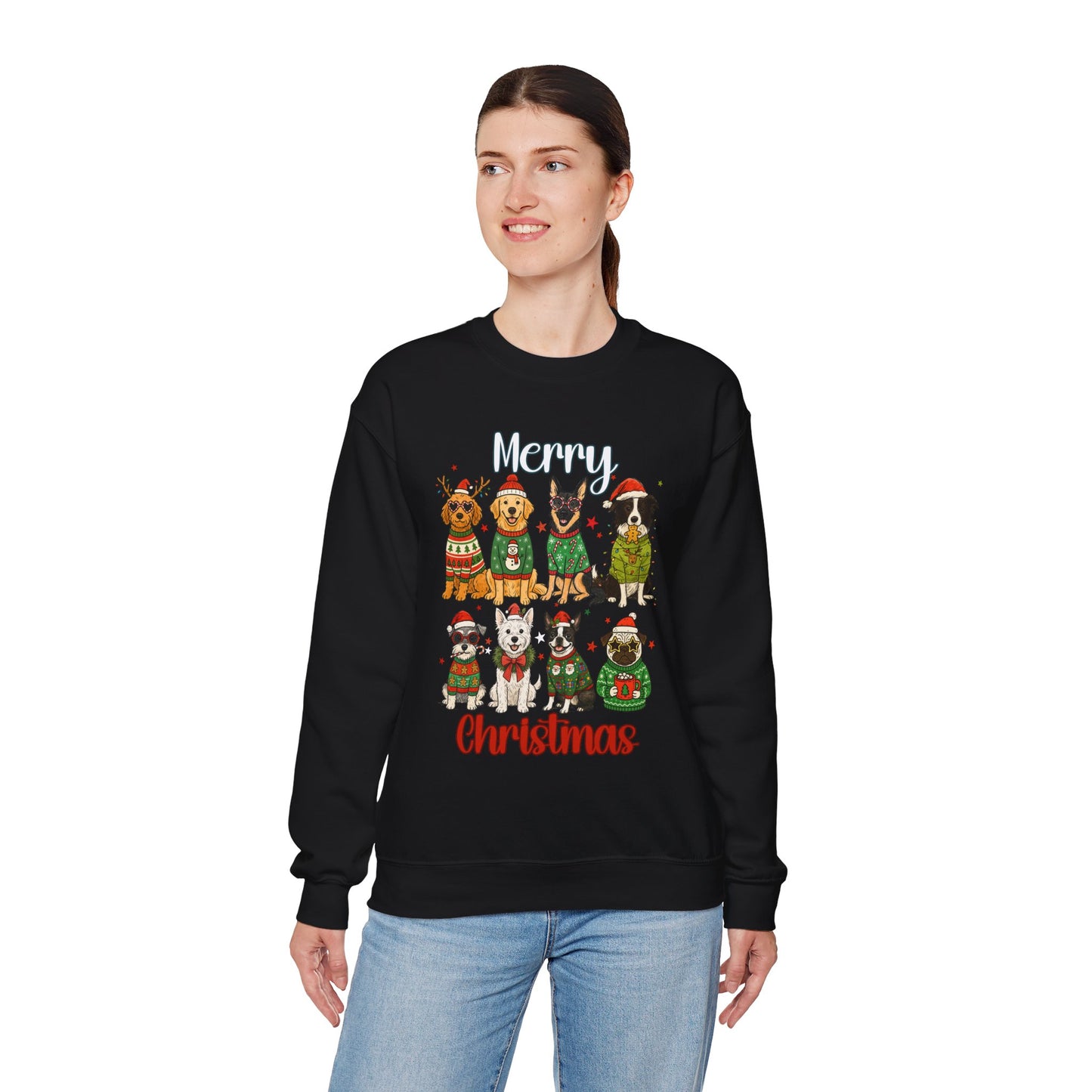 Dog Christmas Sweatshirt Unisex Fleece Graphic – GiftsMojo