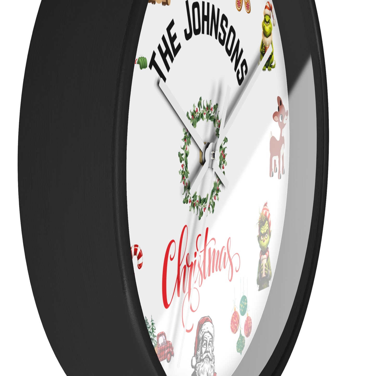 Personalized Christmas Wall Clock, Christmas Clock Christmas Gift Christmas Home Decor