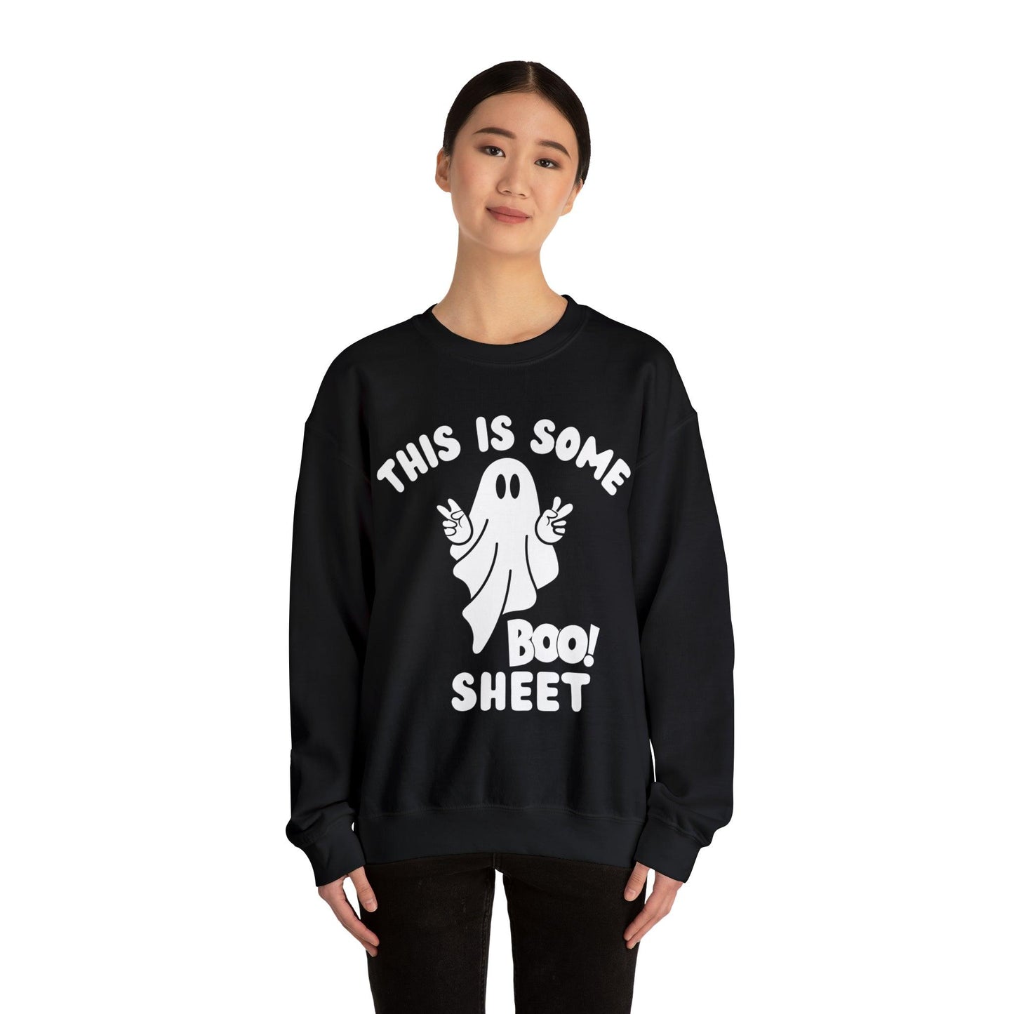 This Is Some Boo Sheet Ghost Sweatshirt Cute Ghost Sweatshirt Boo Ghost Sweatshirt Gift Shirt Funny Halloween Shirt Spooky Season Shirt - Giftsmojo