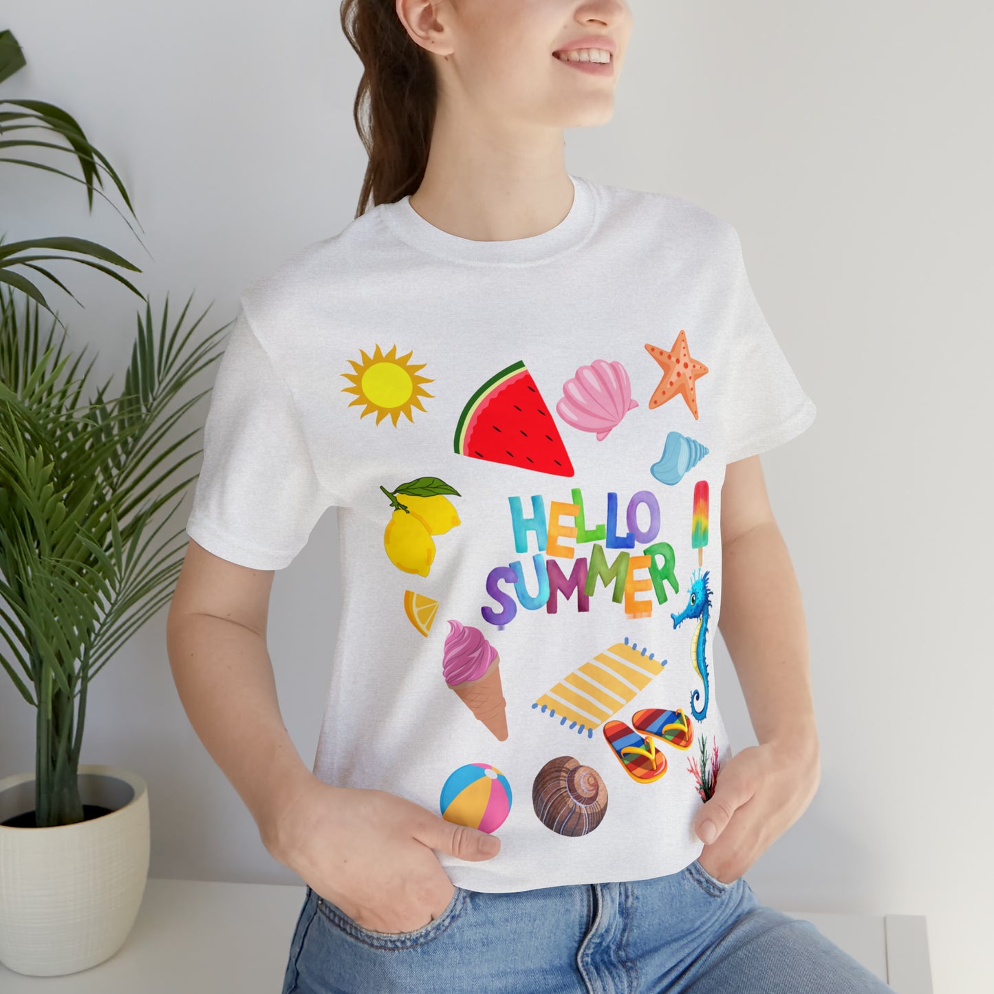 Hello Summer shirt, Funny Summer shirts for women and men, Summer Casual Top Tee