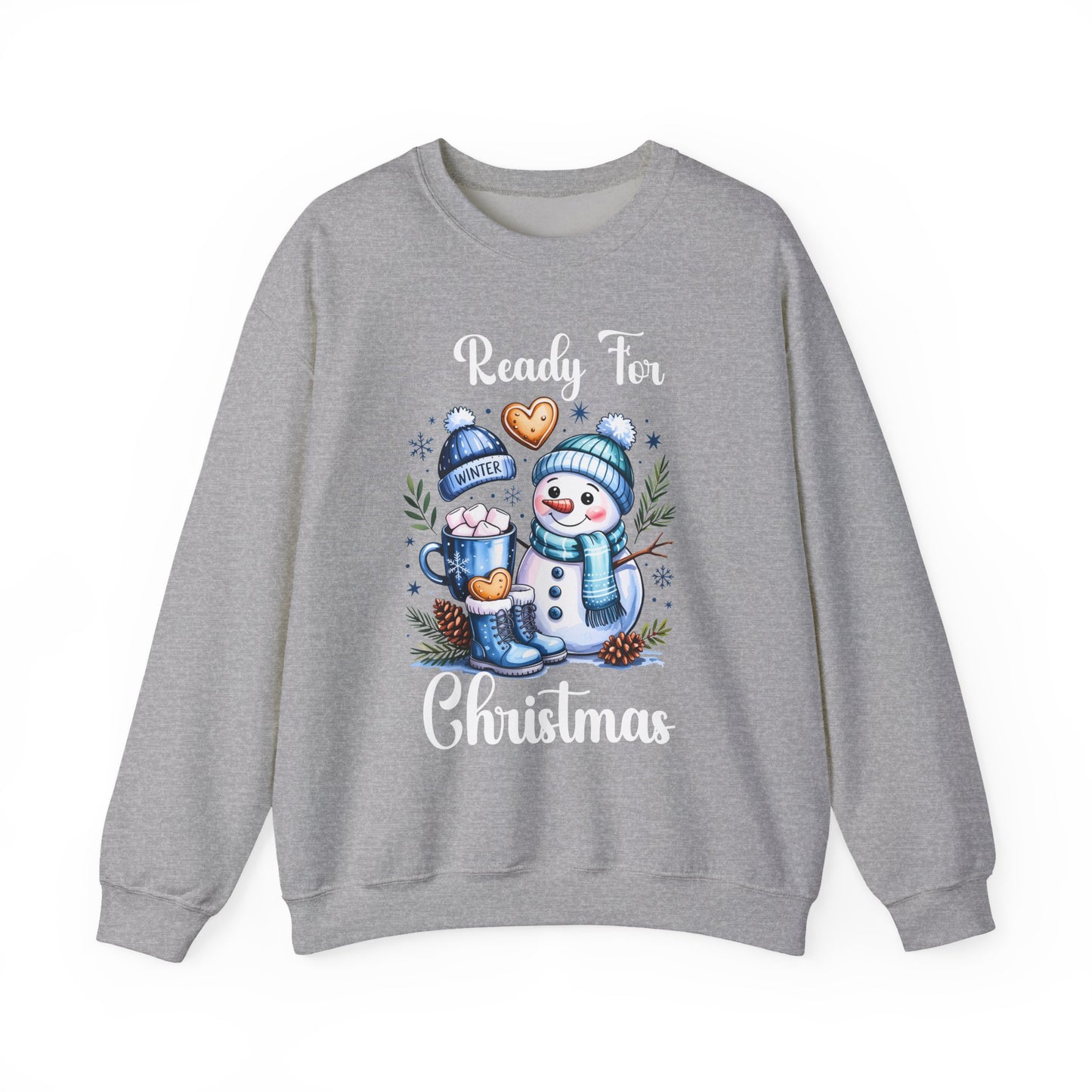 Snowman Christmas Crewneck Sweatshirt - Ready for Christmas