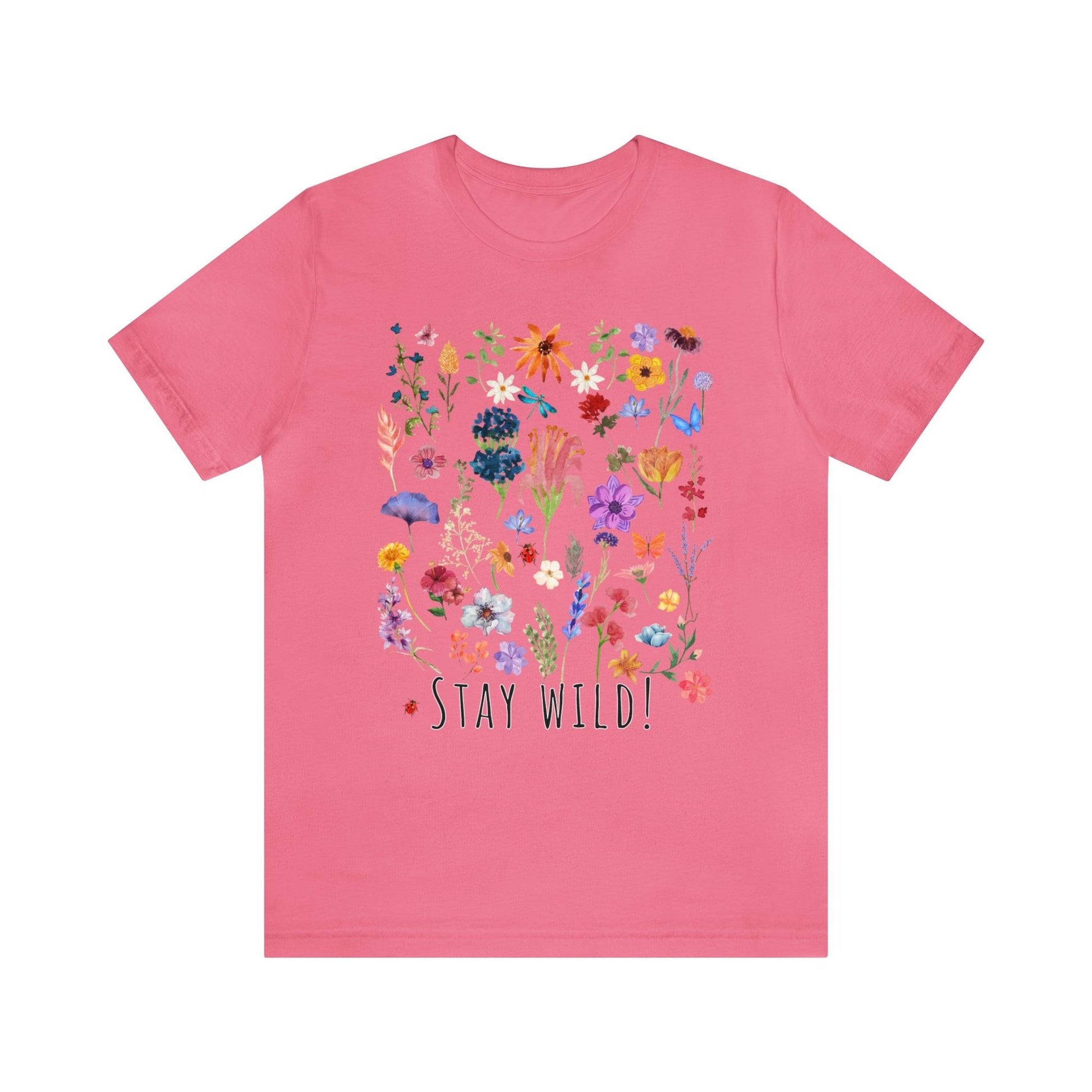 Wildflower Tshirt, Stay Wild Flowers Shirt, Floral Tshirt, Flower Shirt, Gift for Women, Ladies Shirts, Best Friend Gift, Plant Mom shirt - Giftsmojo