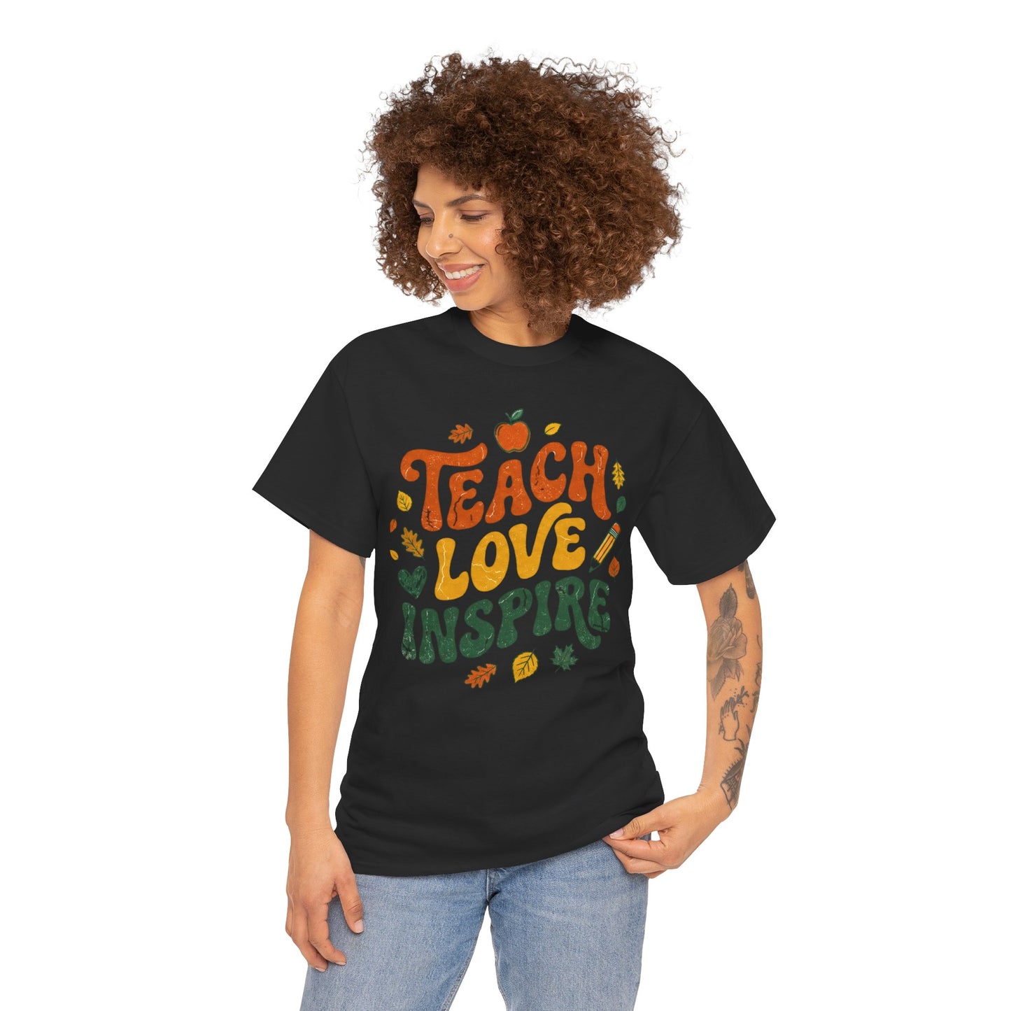 Teach Love Inspire T-Shirt — Fall Teacher Appreciation Tee