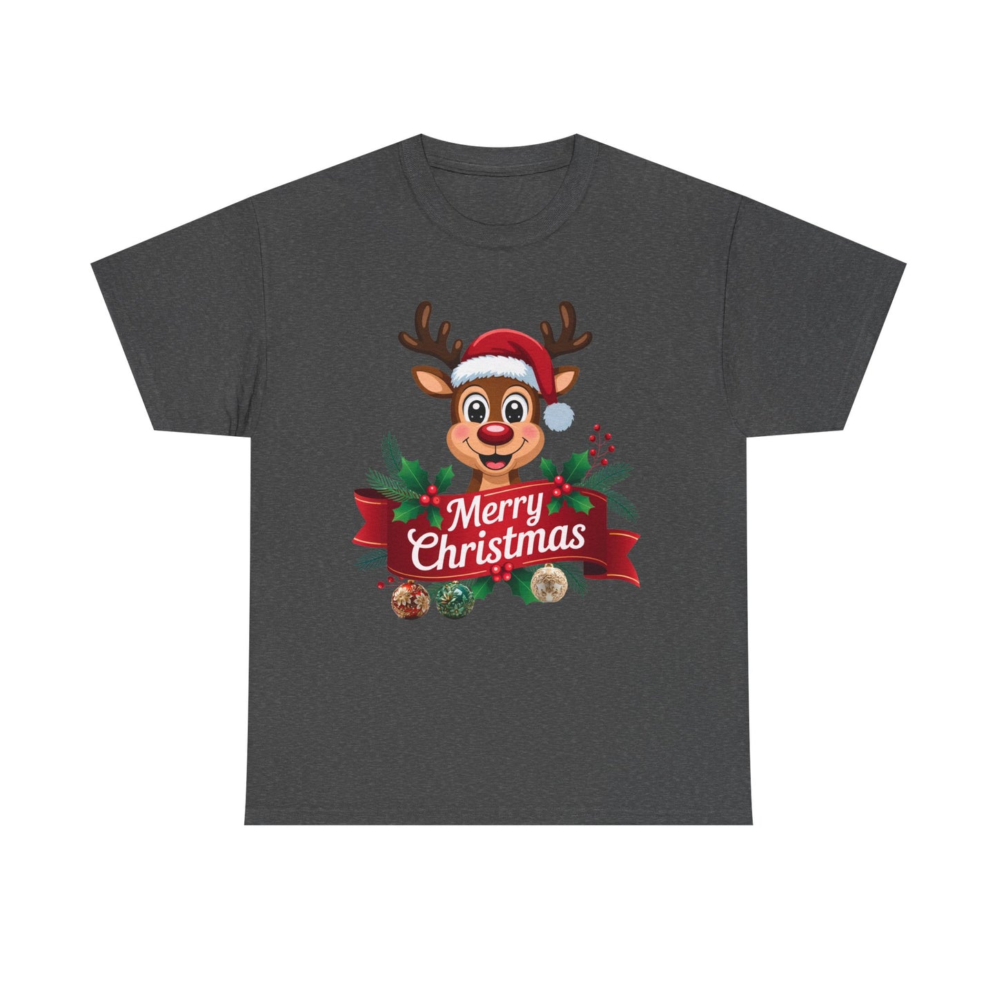 Christmas Reindeer Tee — Merry Christmas Cute Holiday Shirt