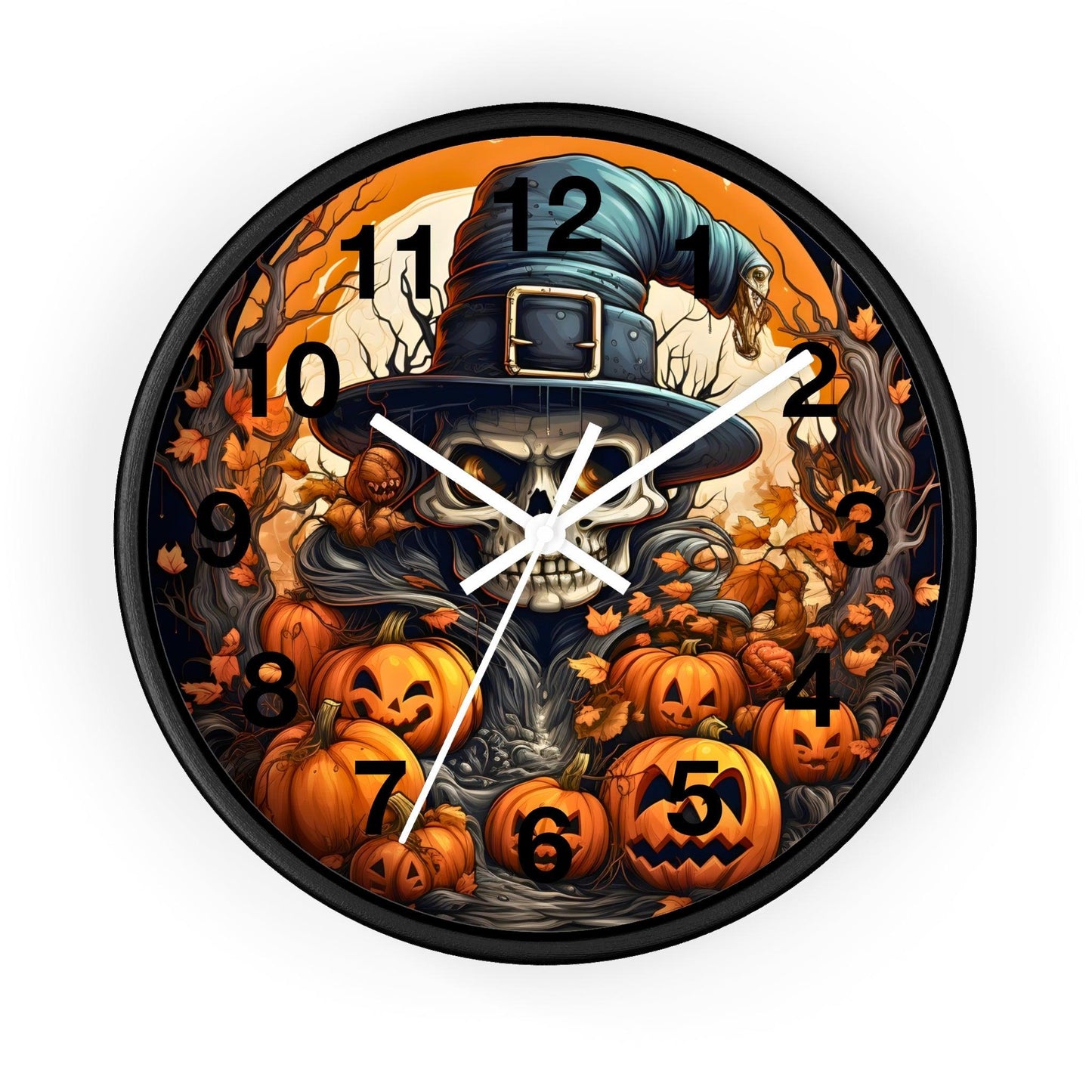 Halloween Ghost Wall Clock Halloween Wall Clocks Home Decor Halloween Clock Fall Clock Halloween Decor