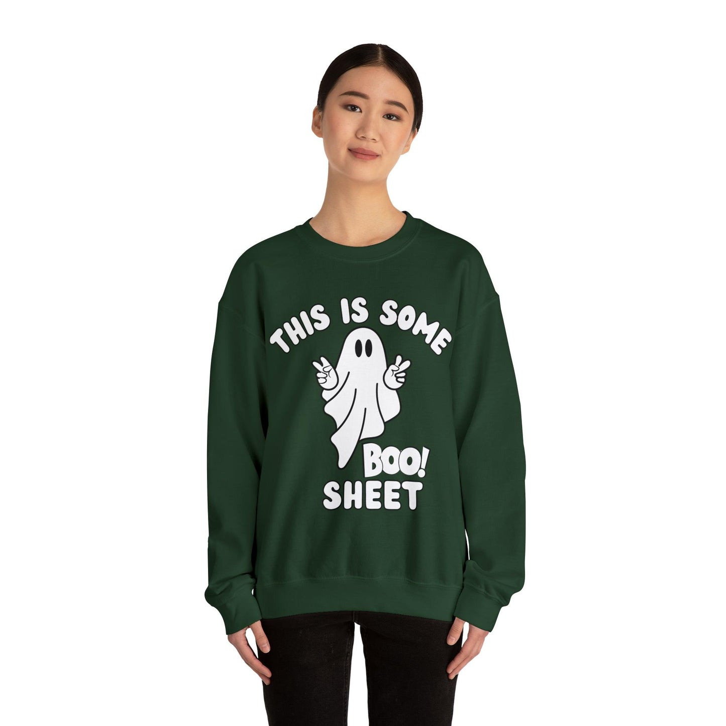 This Is Some Boo Sheet Ghost Sweatshirt Cute Ghost Sweatshirt Boo Ghost Sweatshirt Gift Shirt Funny Halloween Shirt Spooky Season Shirt - Giftsmojo