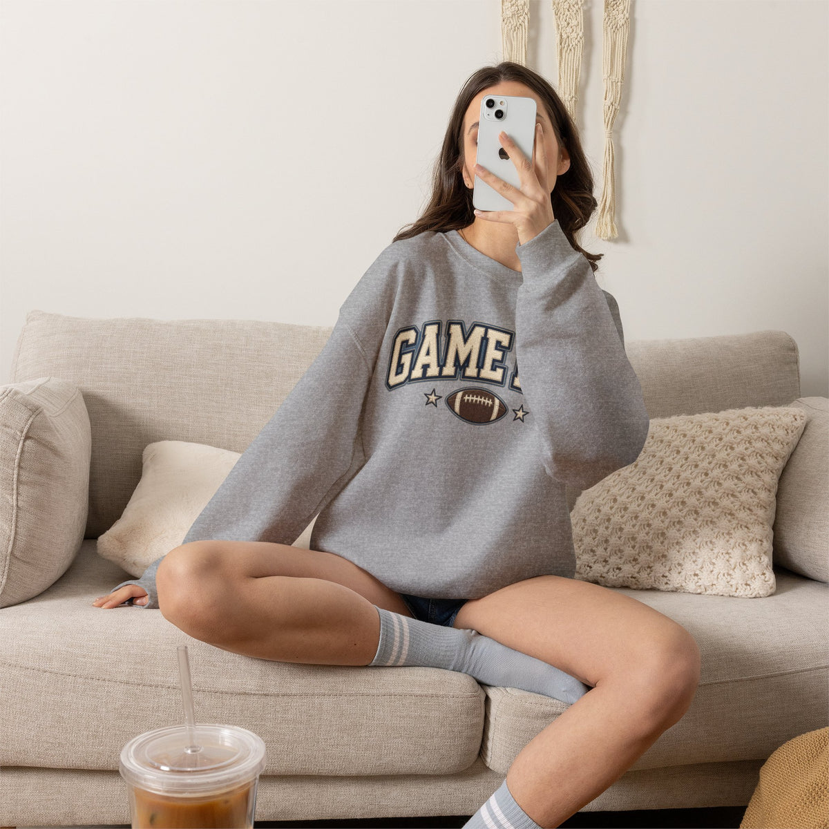 Game Day Crewneck Sweatshirt – Football Logo
