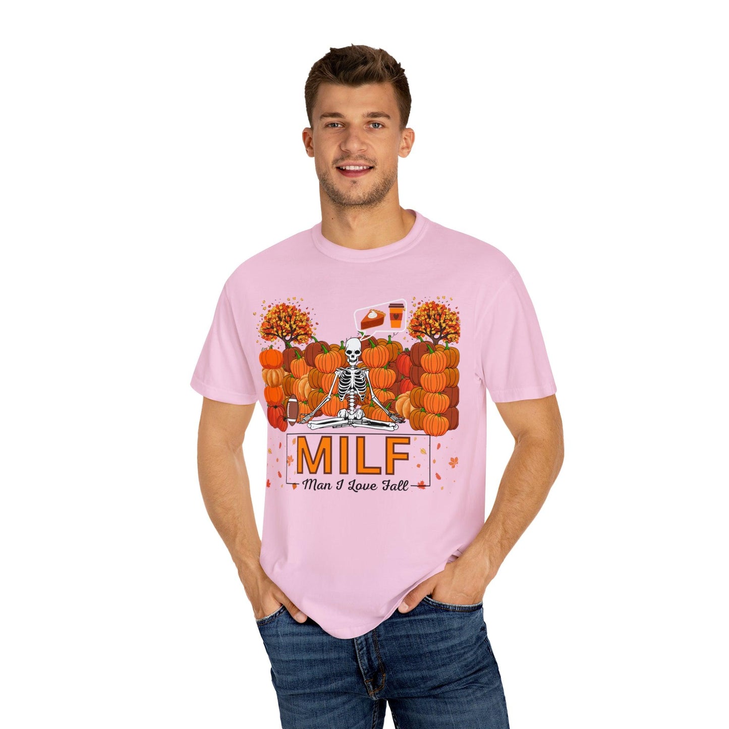 MILF Man I love Fall Gift for Fall Funny Fall Shirts Gift Pumpkin Comfort Colors Shirt - Giftsmojo