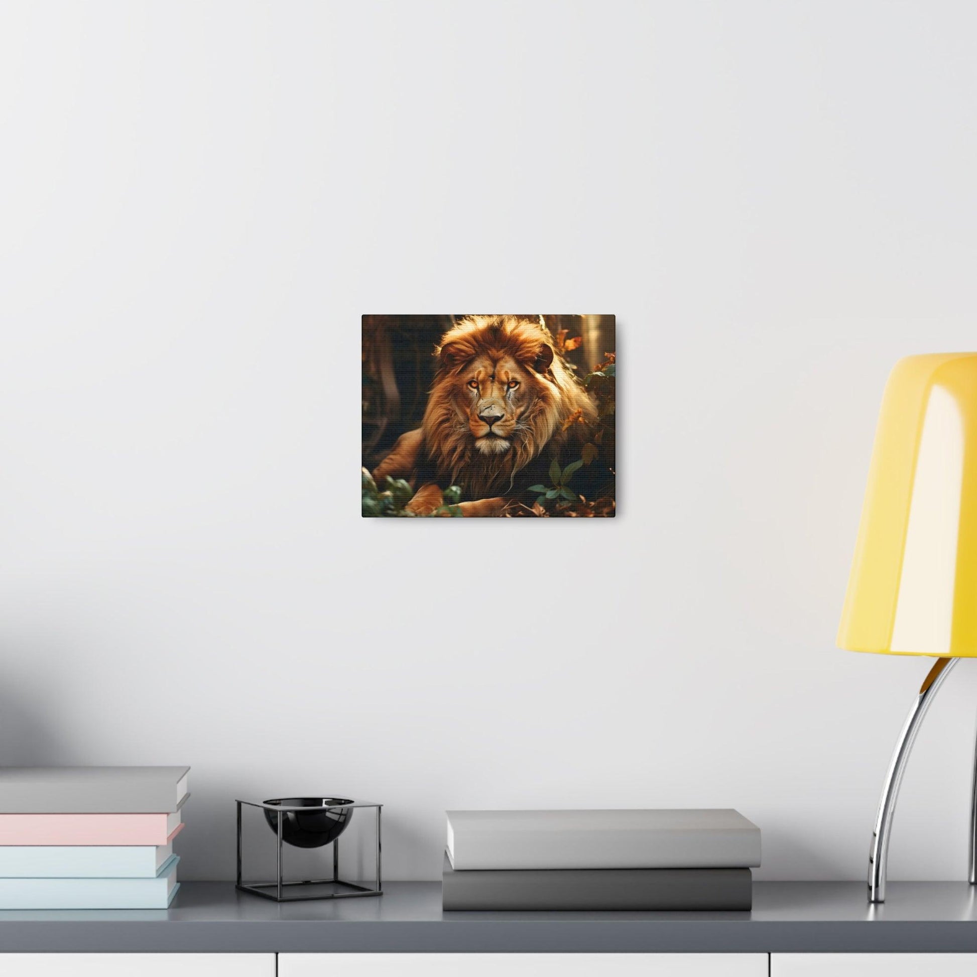 Lion In Nature Art Canvas Gallery Wraps Lion Print Large Canvas Art Animal Wall Art minimalist Wall Art Lover Gift - Giftsmojo