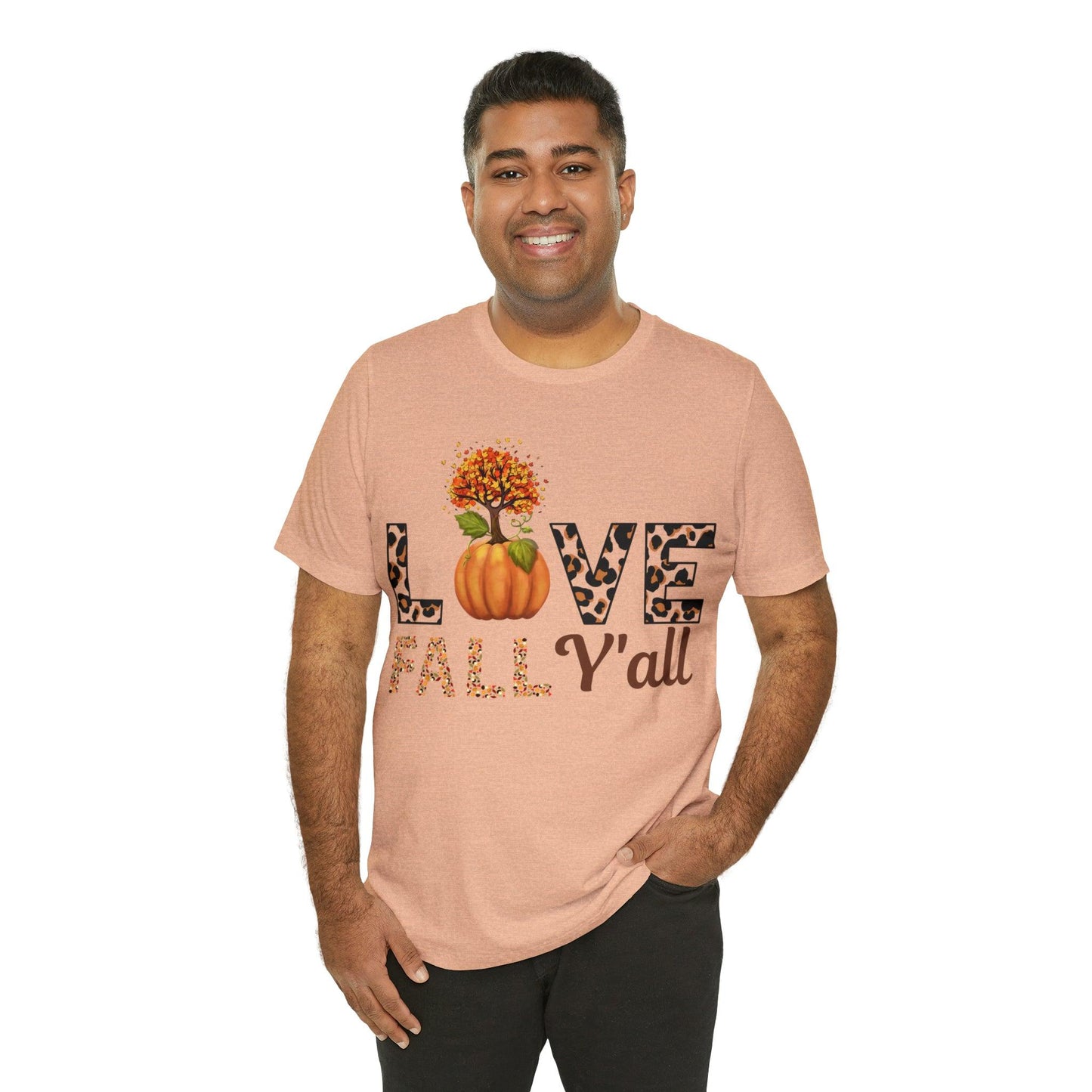 Leopard Print Love Fall Y'all shirt, Autumn Shirt, Fall shirt, Fall Gift - Giftsmojo