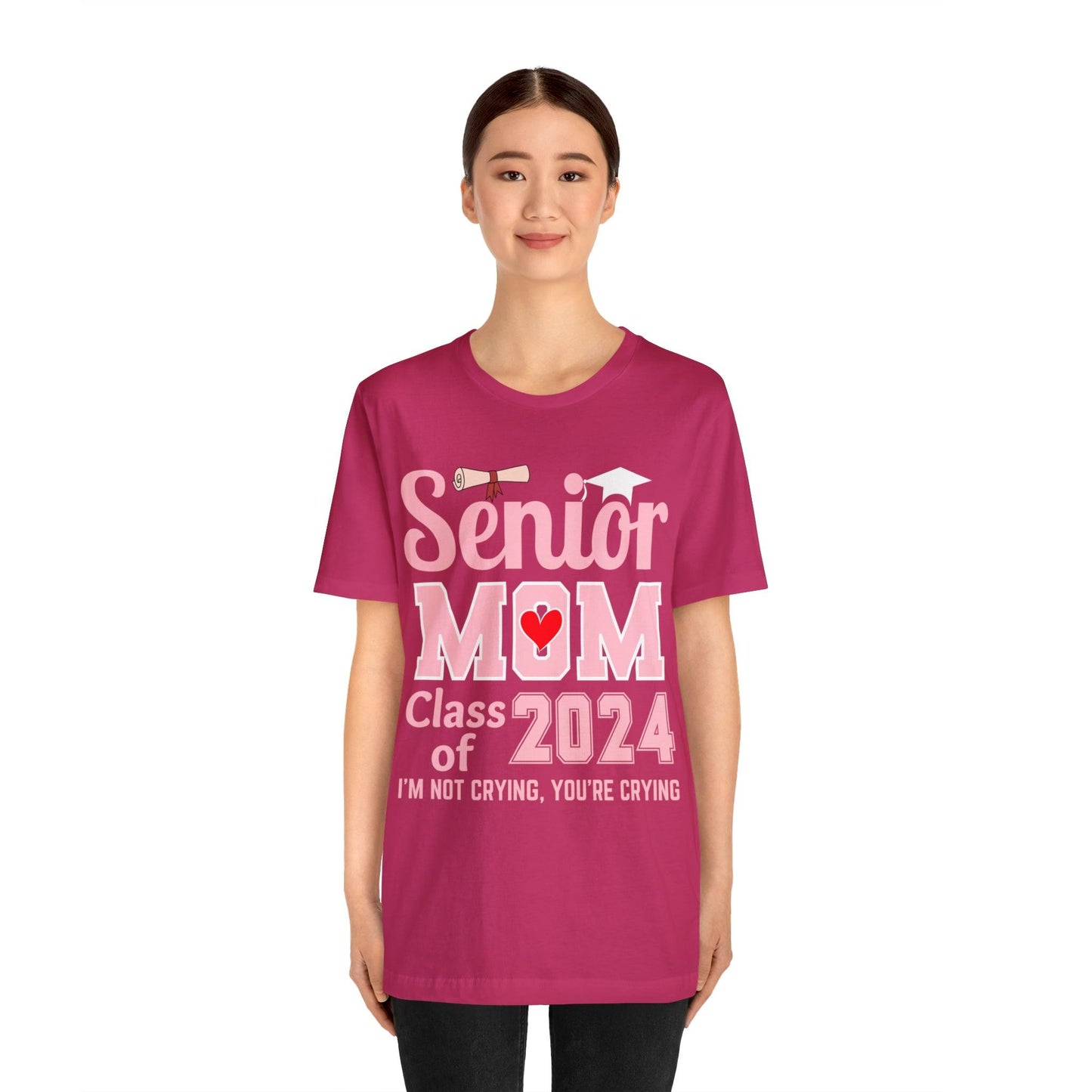 Senior Mom Class of 2024 T-Shirt Pink, Proud Senior Mom Shirt, Gift for Graduate, Graduation 2024 Family Shirt 2024 Senior Mom - Giftsmojo