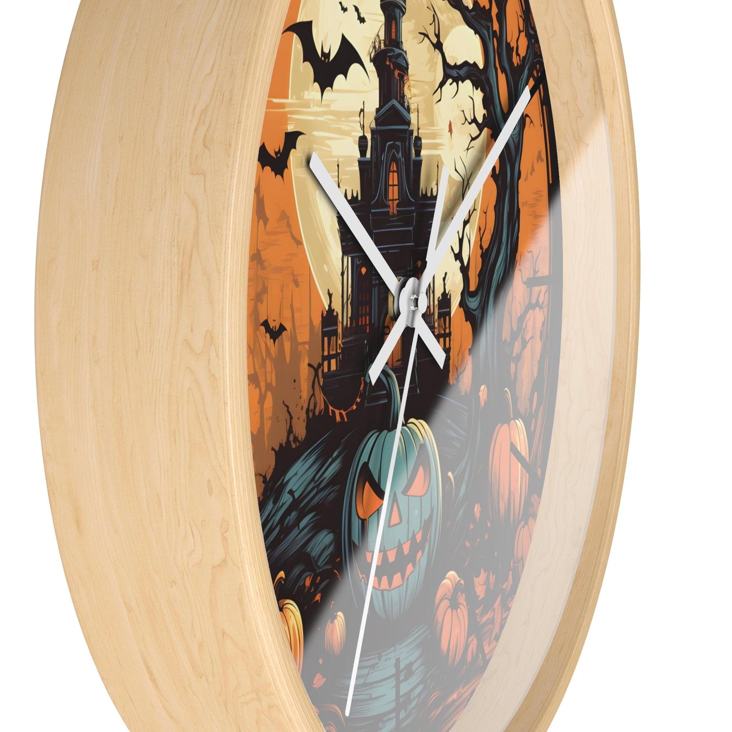 Halloween Ghost Wall Clock Halloween Wall Clocks Halloween Clock Fall Clock Halloween Decor - Giftsmojo