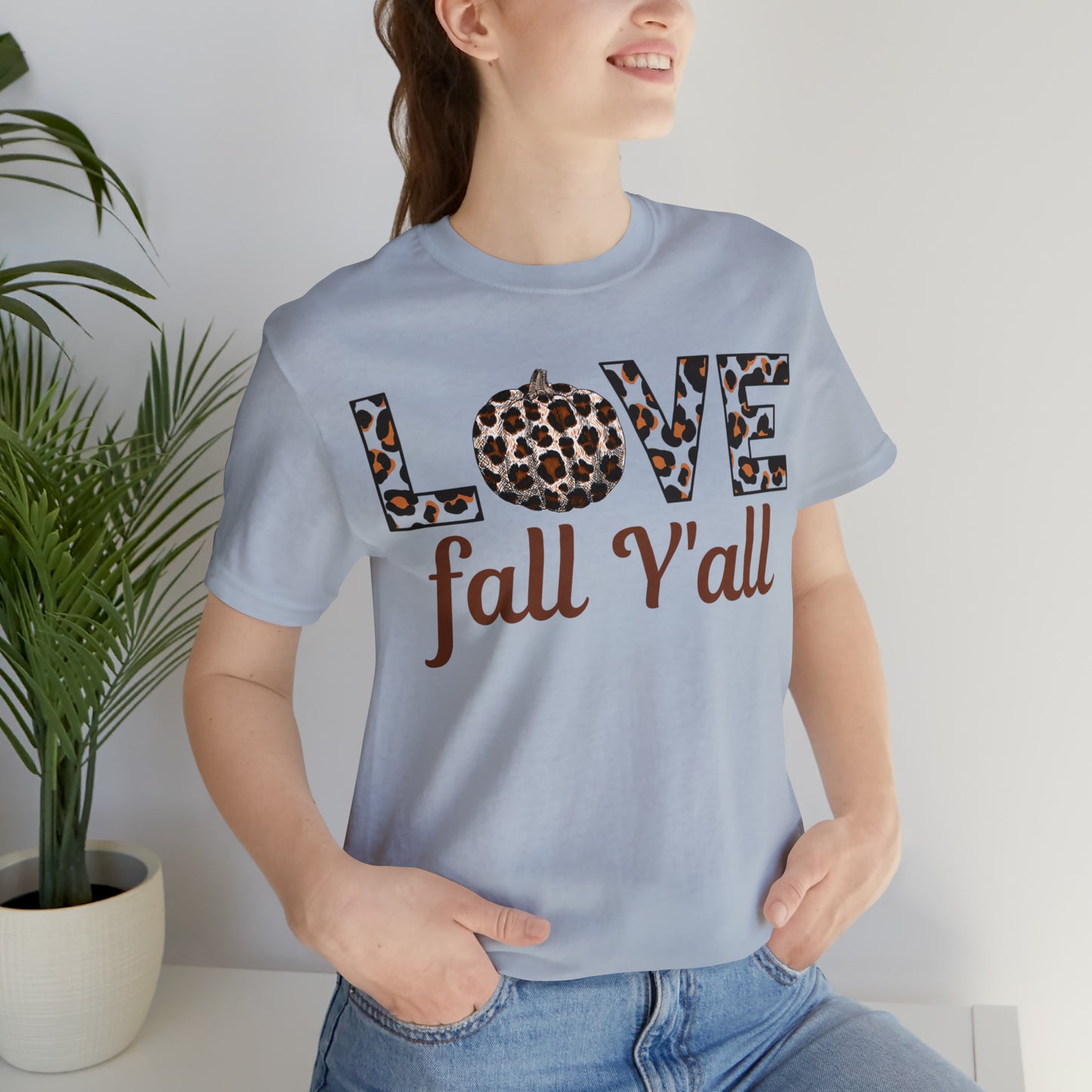 Leopard Print Love Fall Y'all Love Fall shirt Fall lover gift