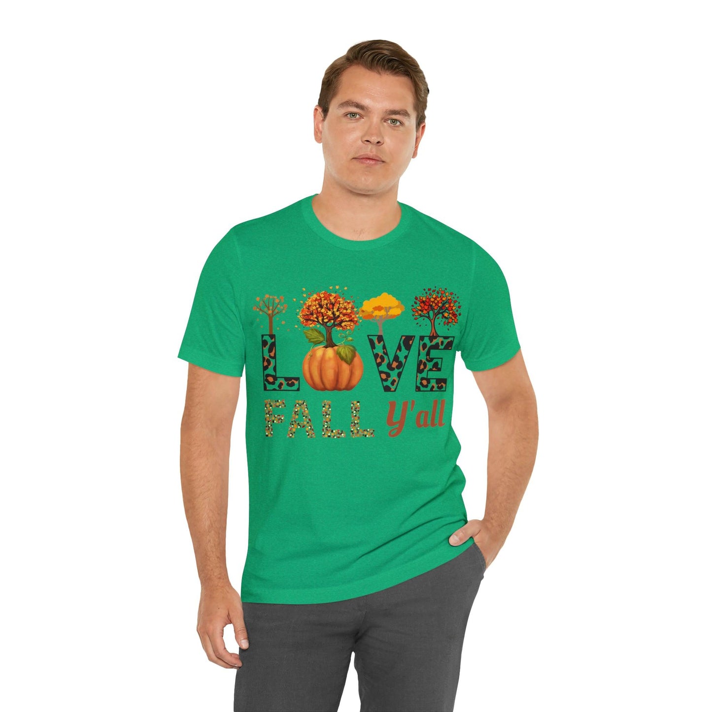 Leopard Print Love Fall Y'all, Fall shirt, Fall lover gift - Giftsmojo