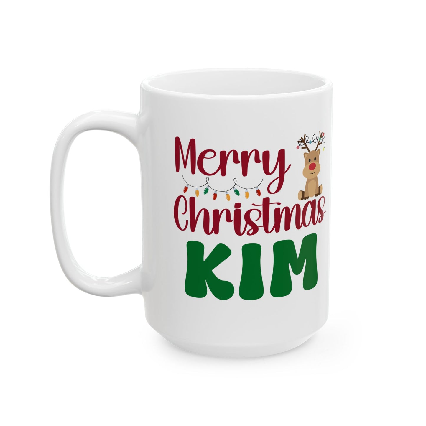 Personalized Christmas Mug with a Name – ‘Naughty or Nice’ Holiday Coffee Cup (11oz, 15oz)