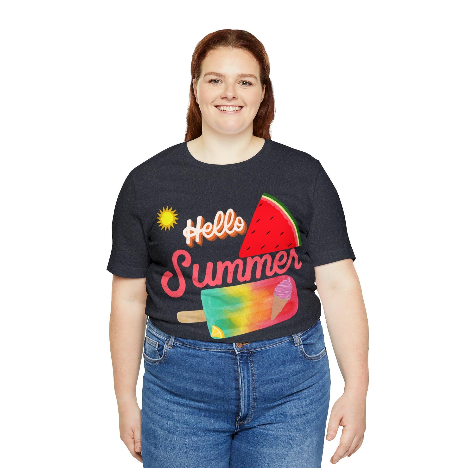 Hello Summer Shirt, Hello Summer, Summer shirts for women and men, Funny Shirt, Summer Vibes, Trendy Fashion, Summertime Fun - Giftsmojo