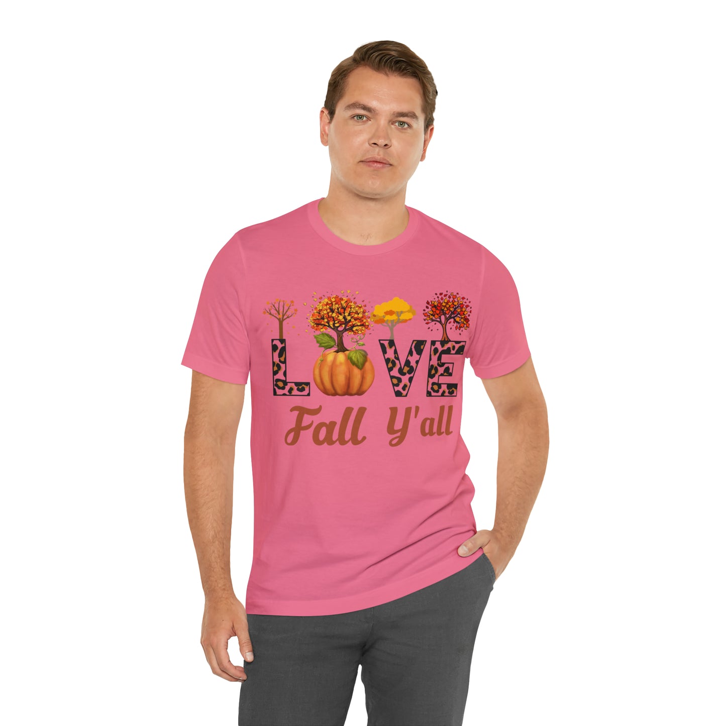 Leopard Print Love Fall Y'all, Fall shirt, Fall lover gift, Nature lover gift.