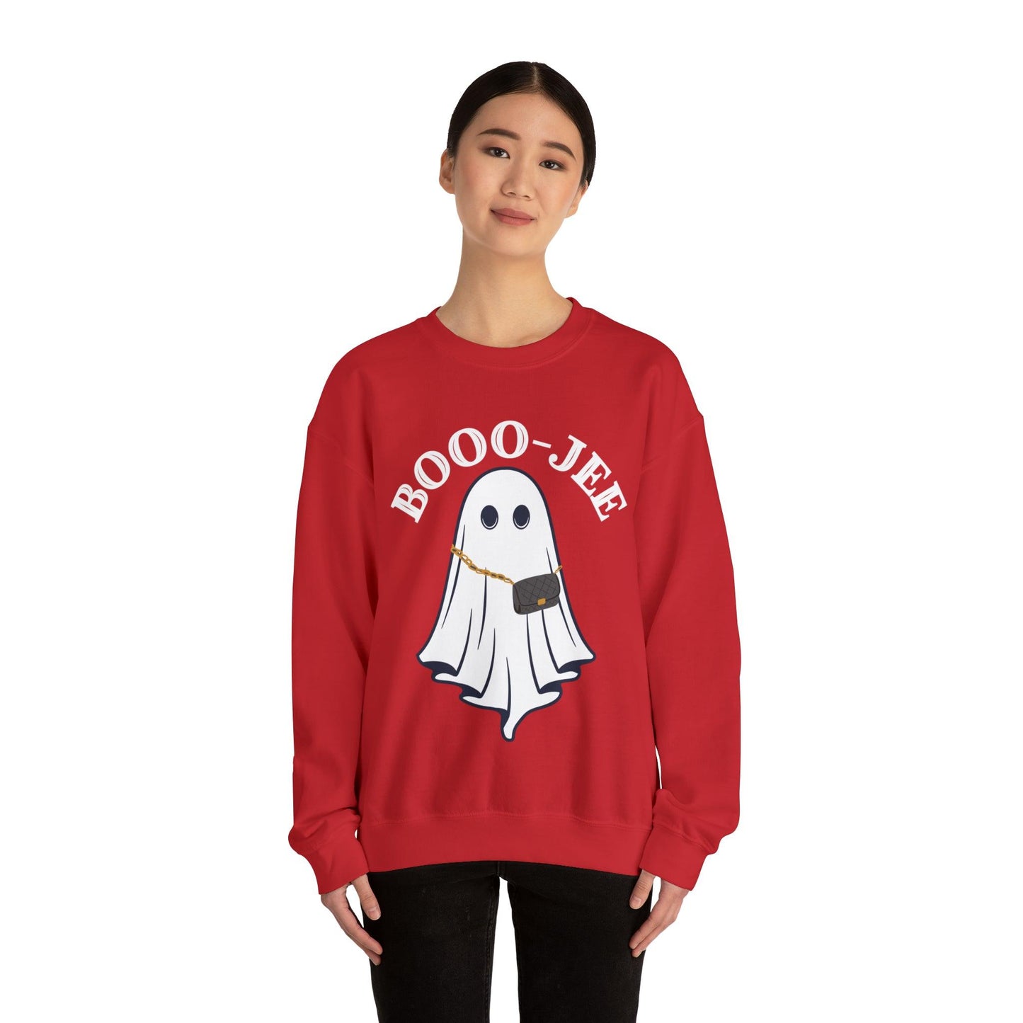 Booo-Jee Halloween Sweatshirt, Boo Halloween Sweatshirt, Spooky Ghost Sweatshirt, Boo Jee Shirt, Halloween Ghost Sweatshirt, Halloween Boo Shirt - Giftsmojo