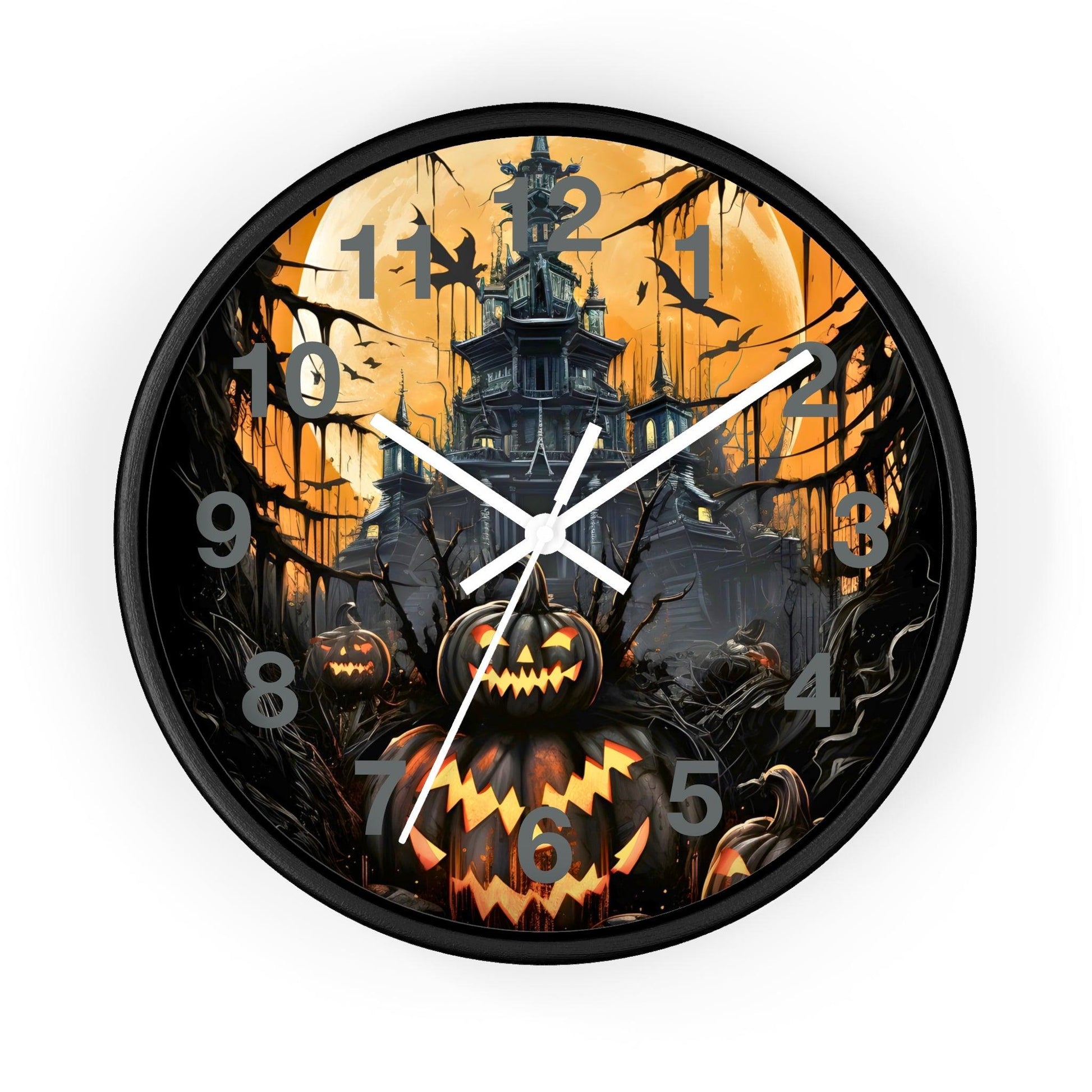 Halloween Ghost Wall Clock Halloween Wall Clocks Halloween Clock Fall Clock Halloween Decor - Giftsmojo